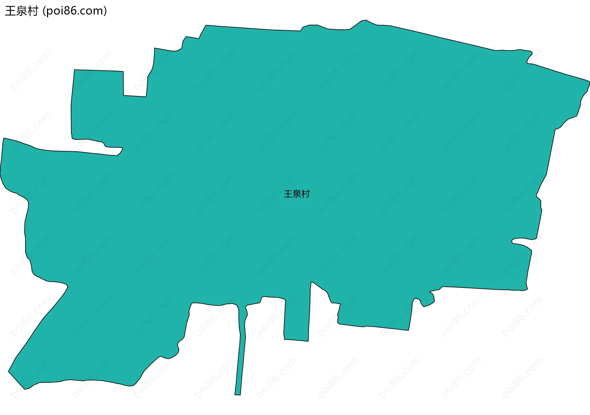王泉村边界地图
