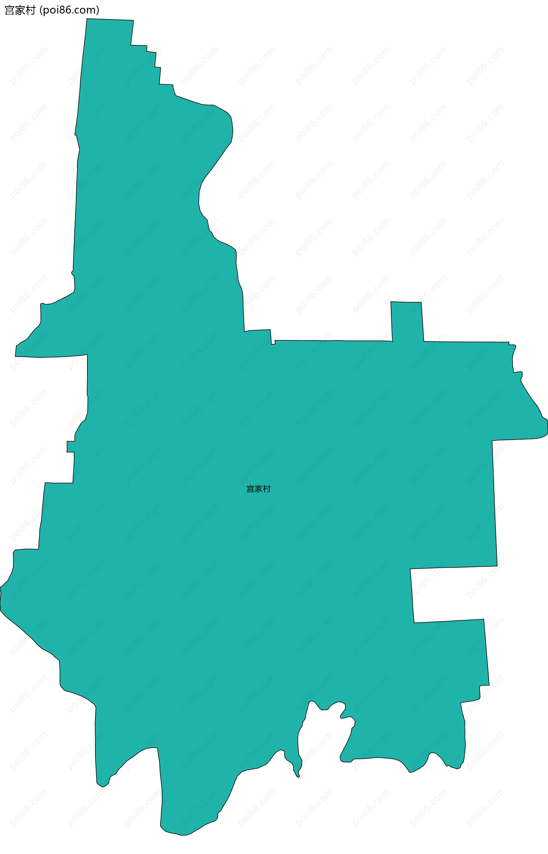 宫家村边界地图