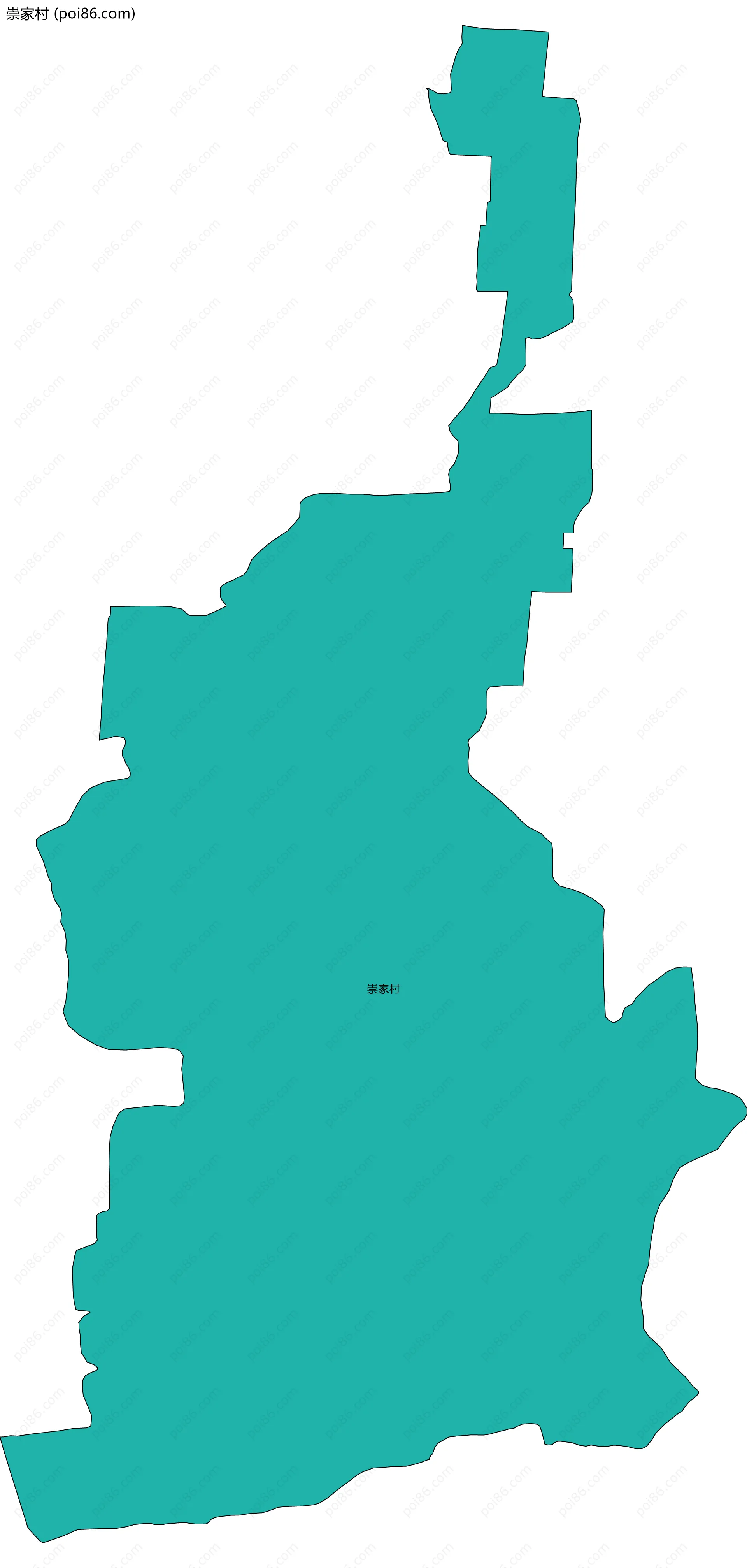 崇家村边界地图