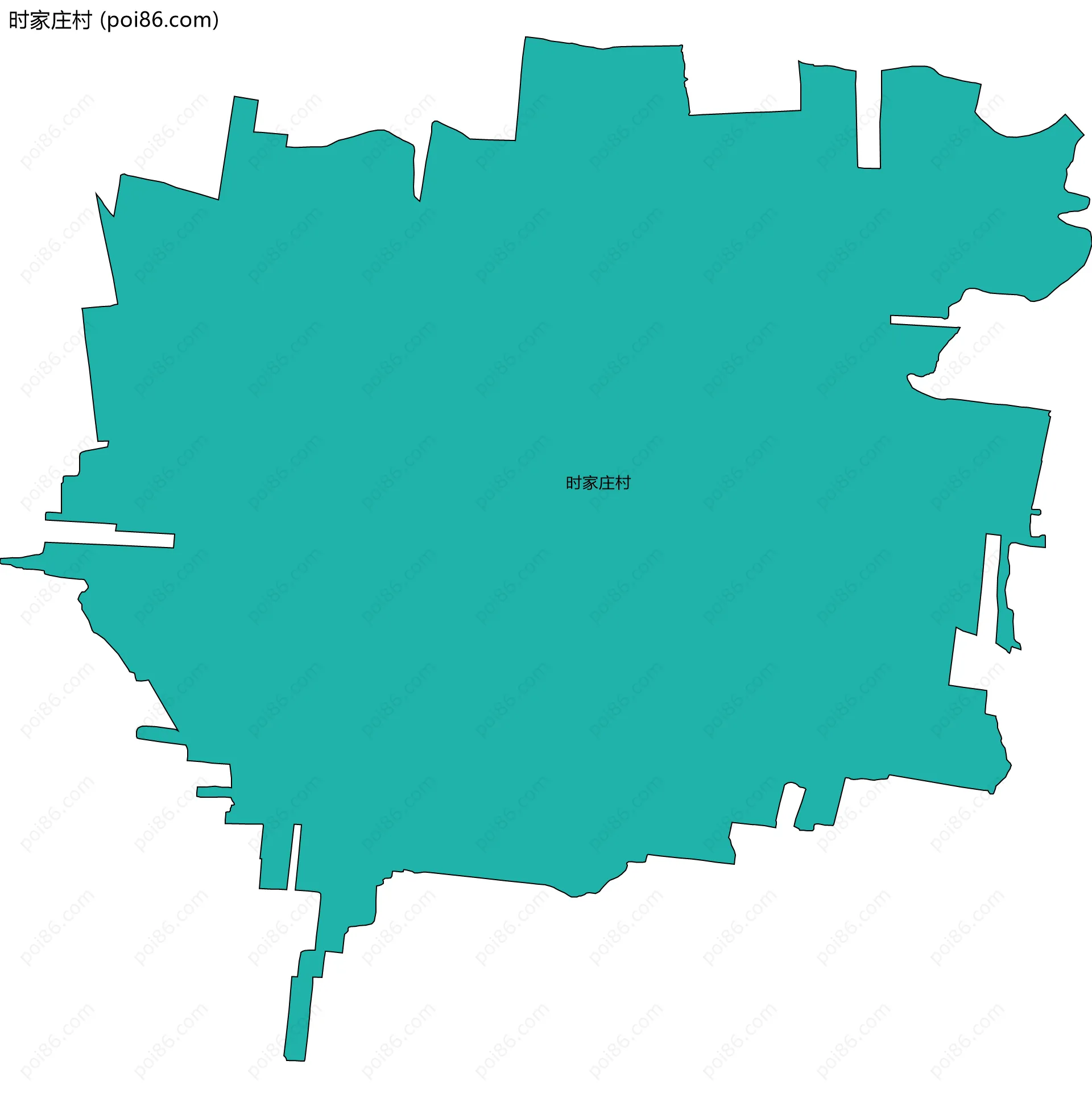 时家庄村边界地图