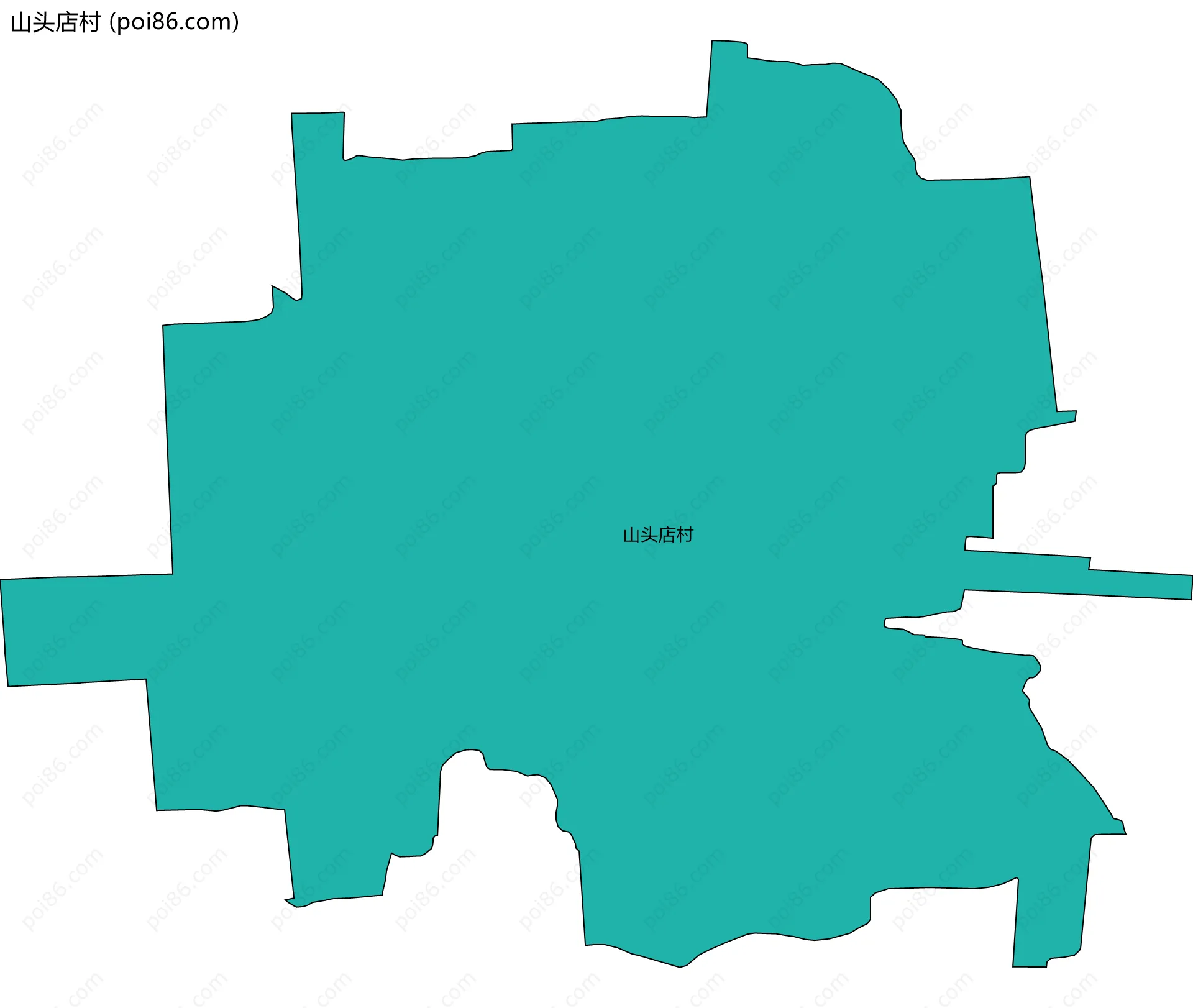 山头店村边界地图