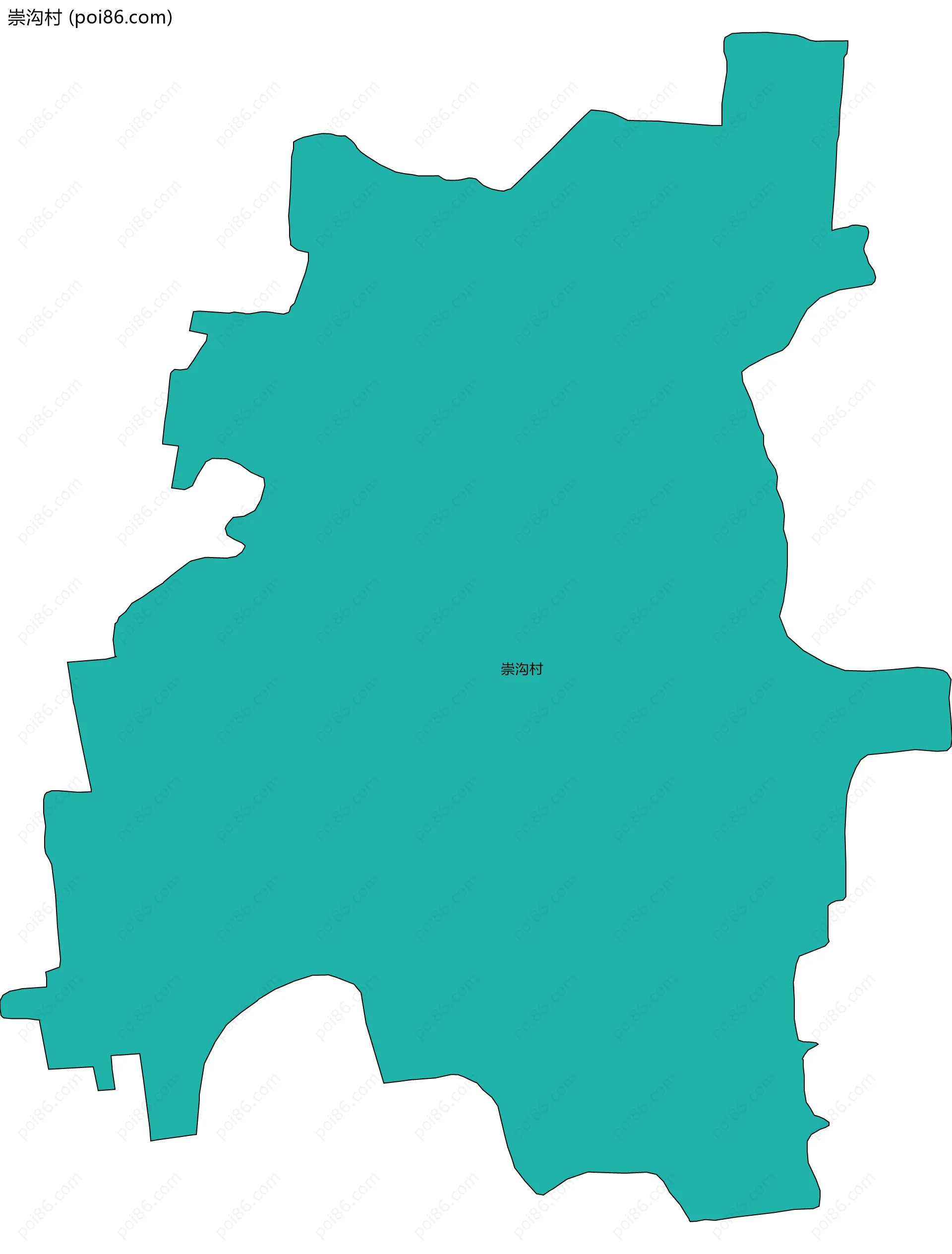 崇沟村边界地图