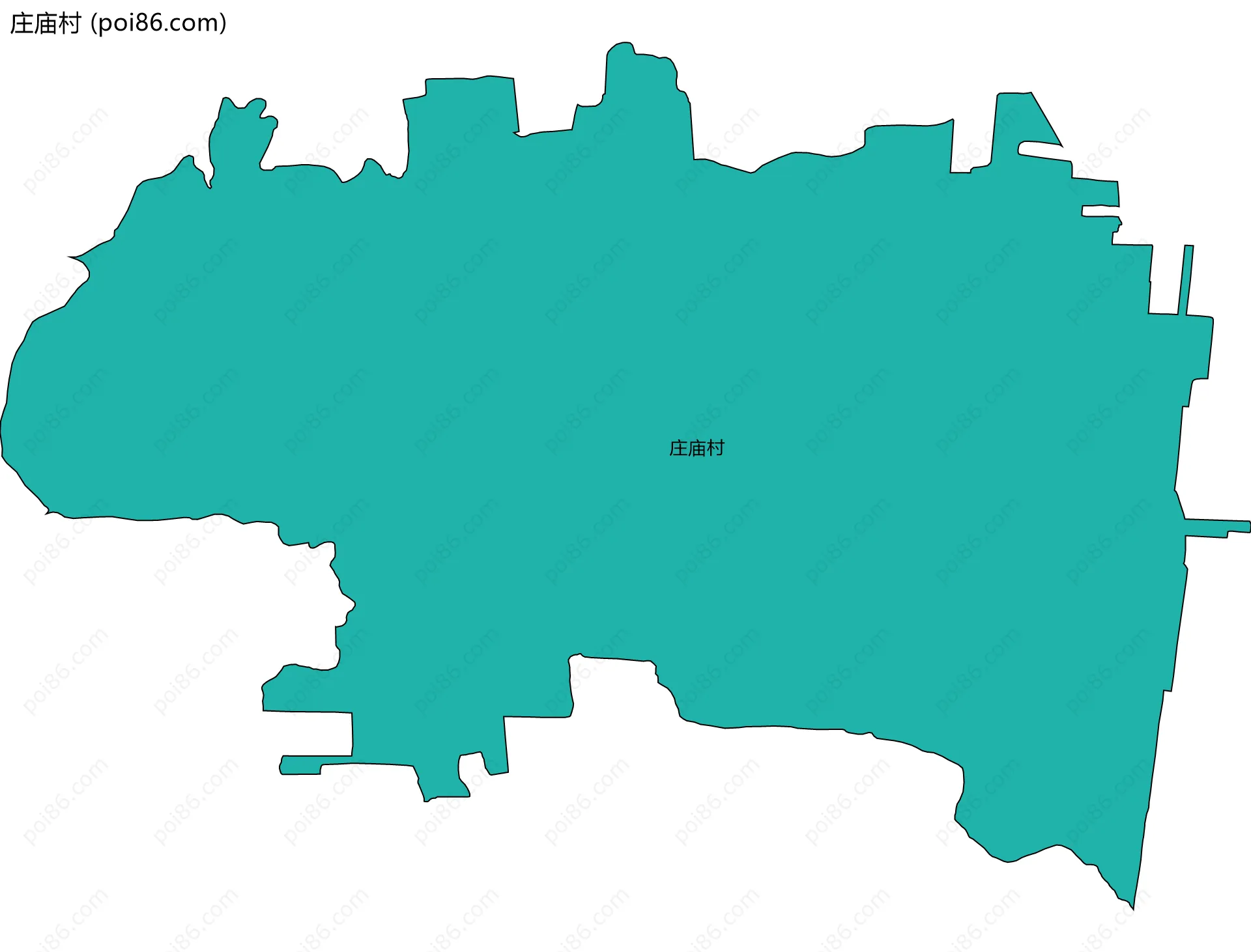庄庙村边界地图