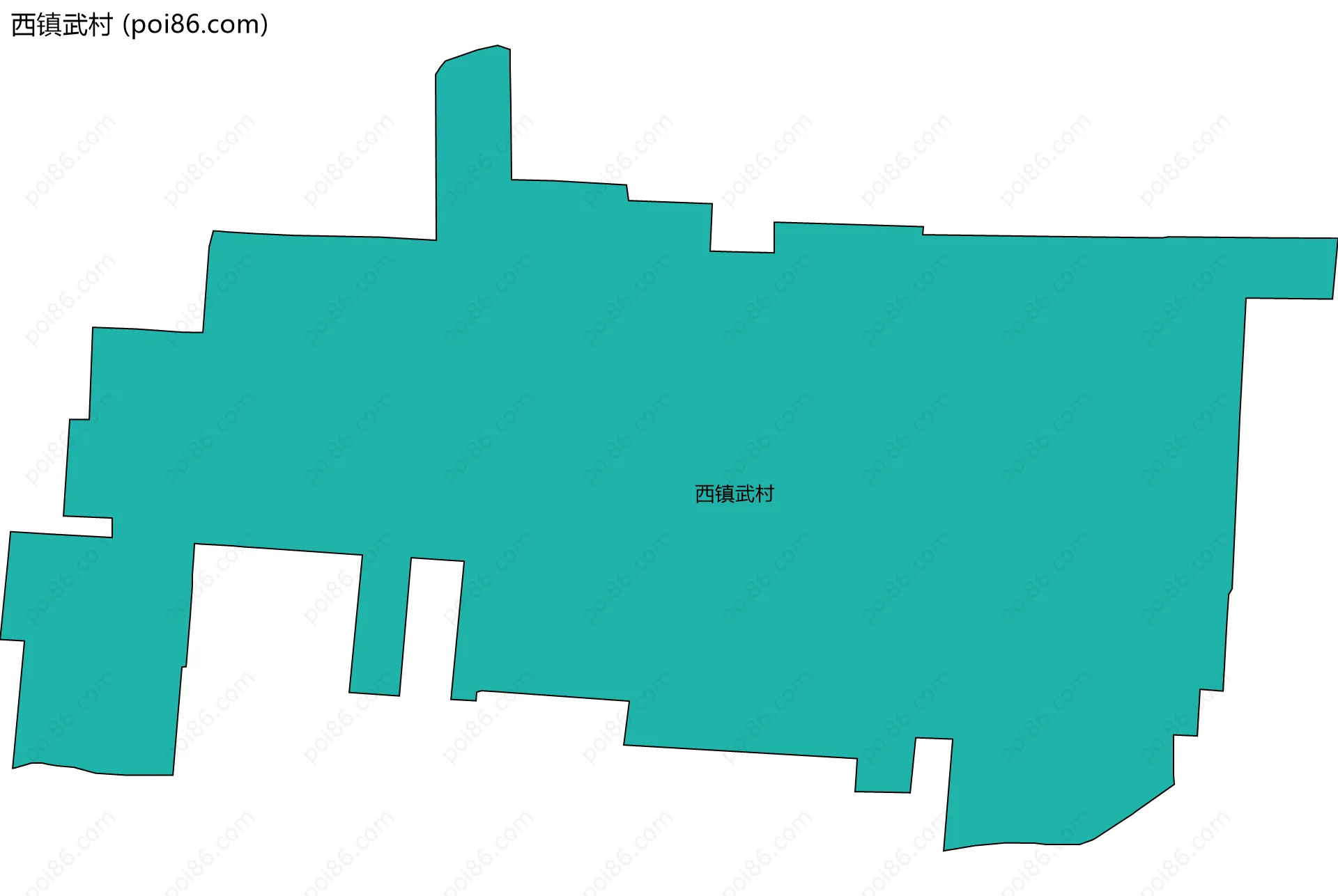 西镇武村边界地图