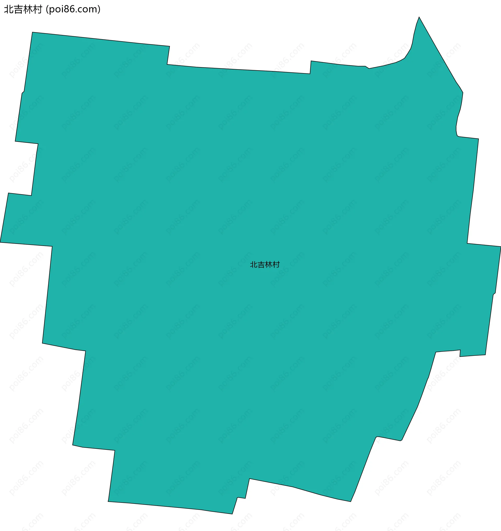 北吉林村边界地图