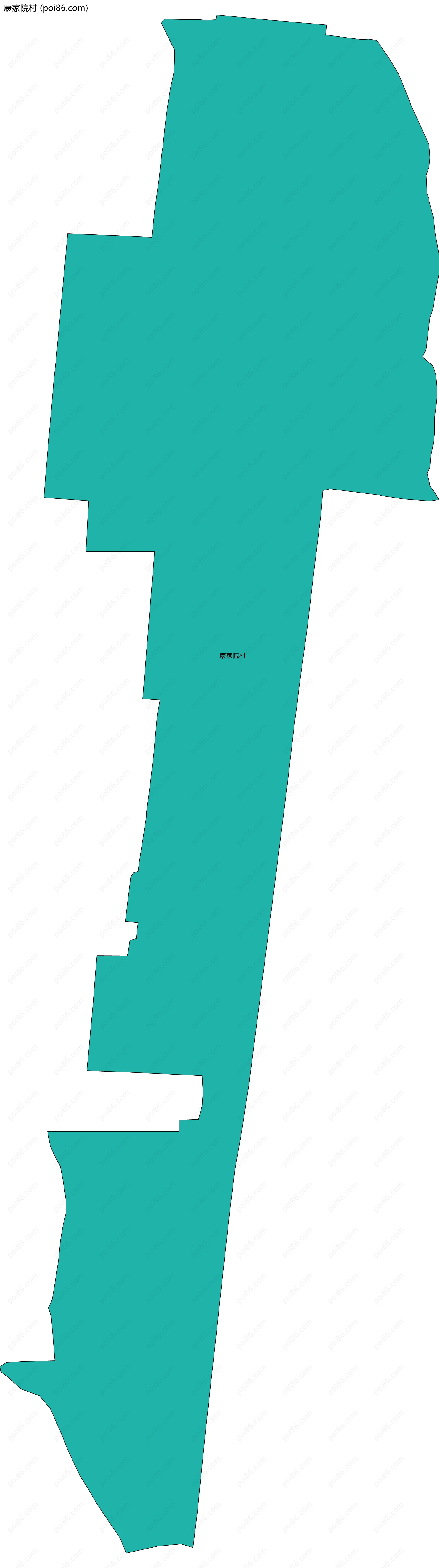 康家院村边界地图