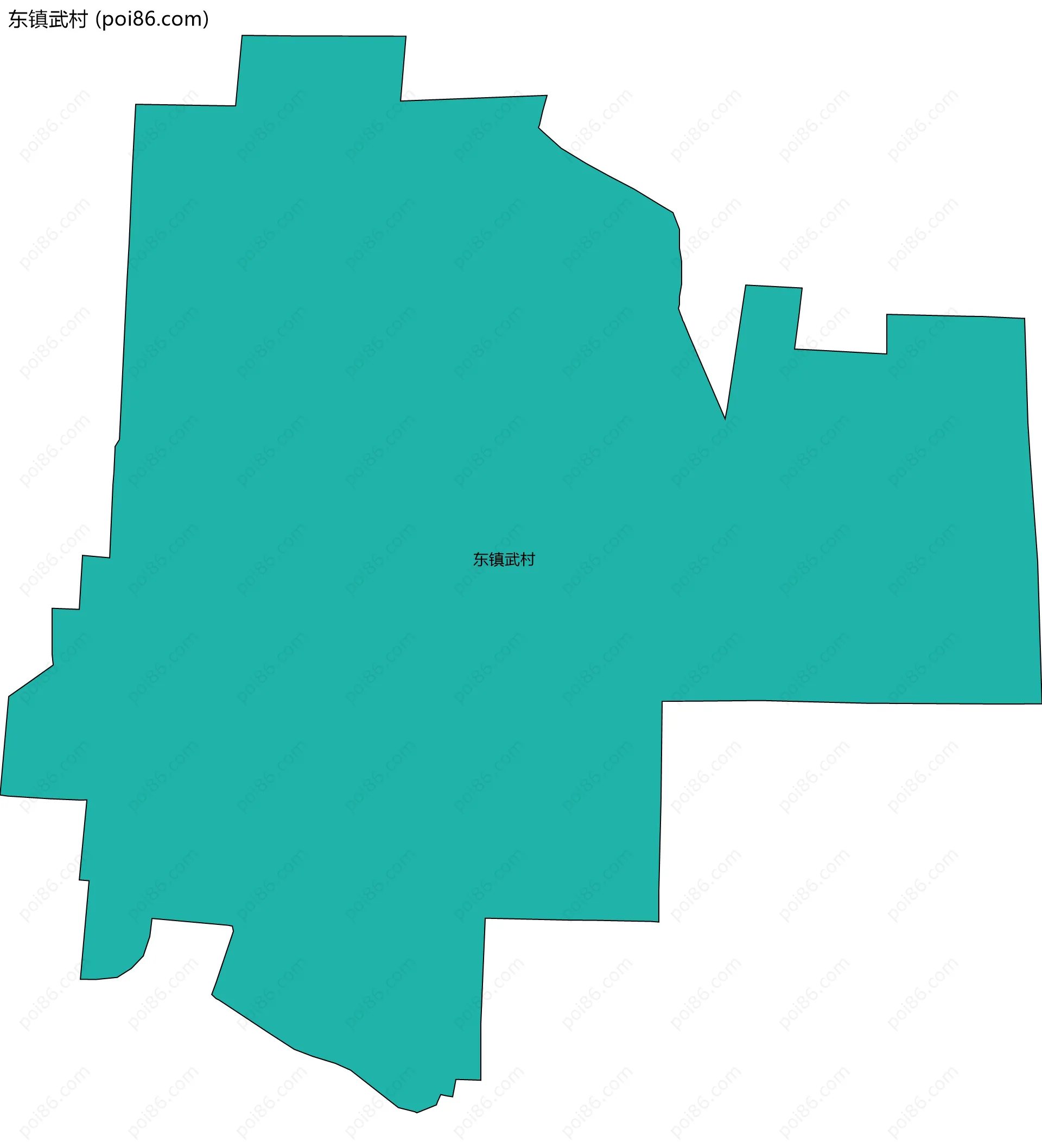 东镇武村边界地图