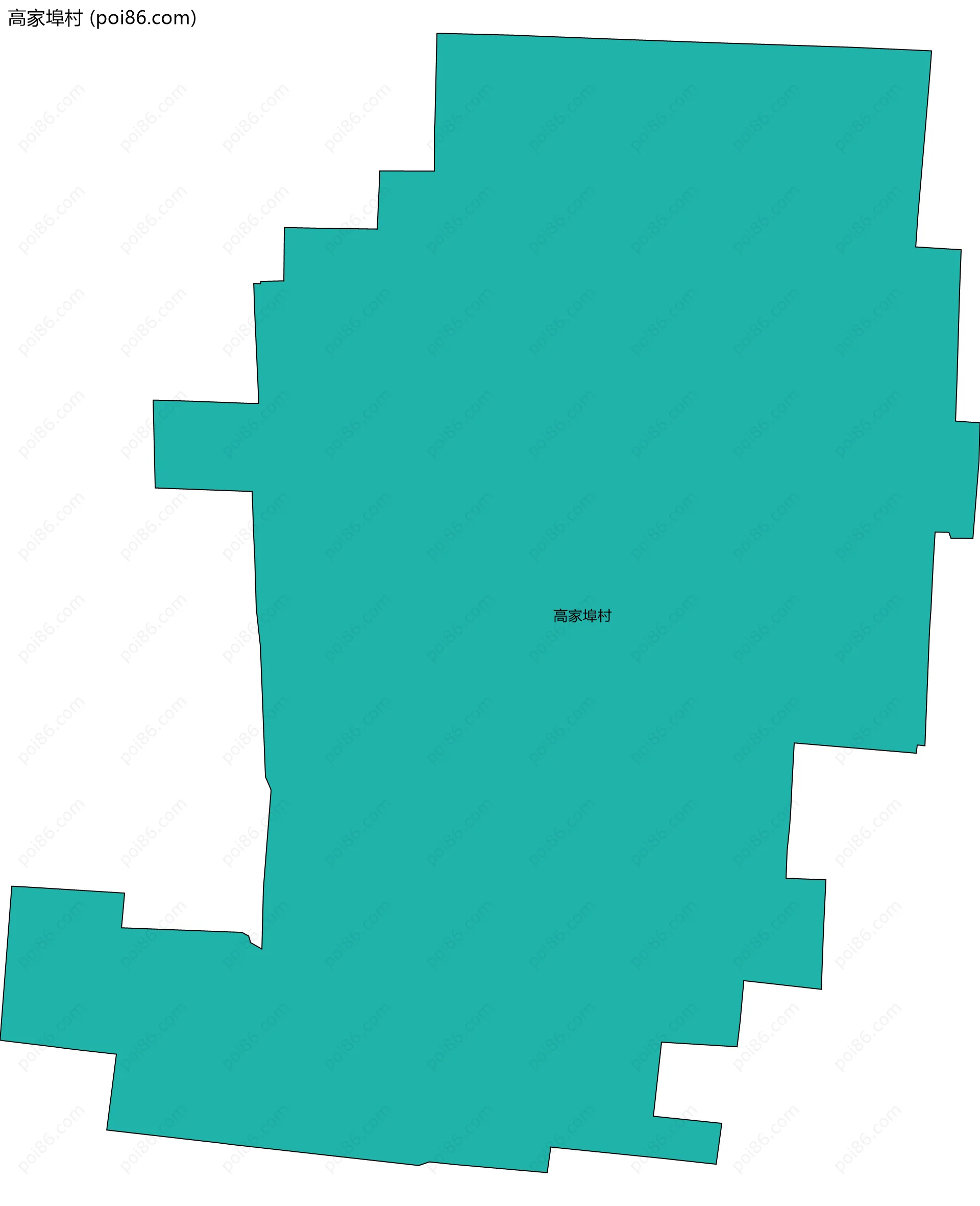 高家埠村边界地图