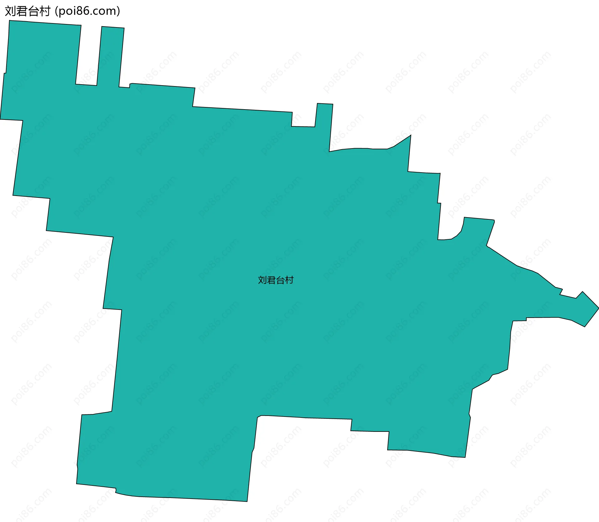 刘君台村边界地图