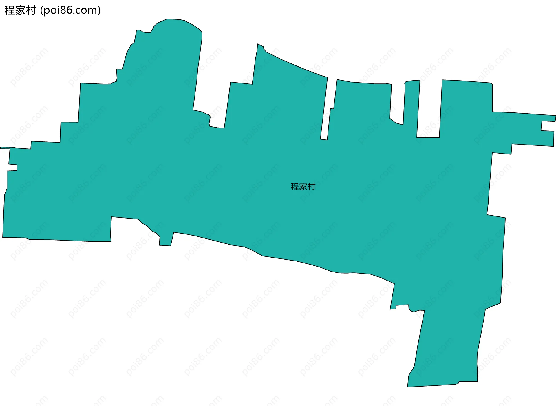 程家村边界地图