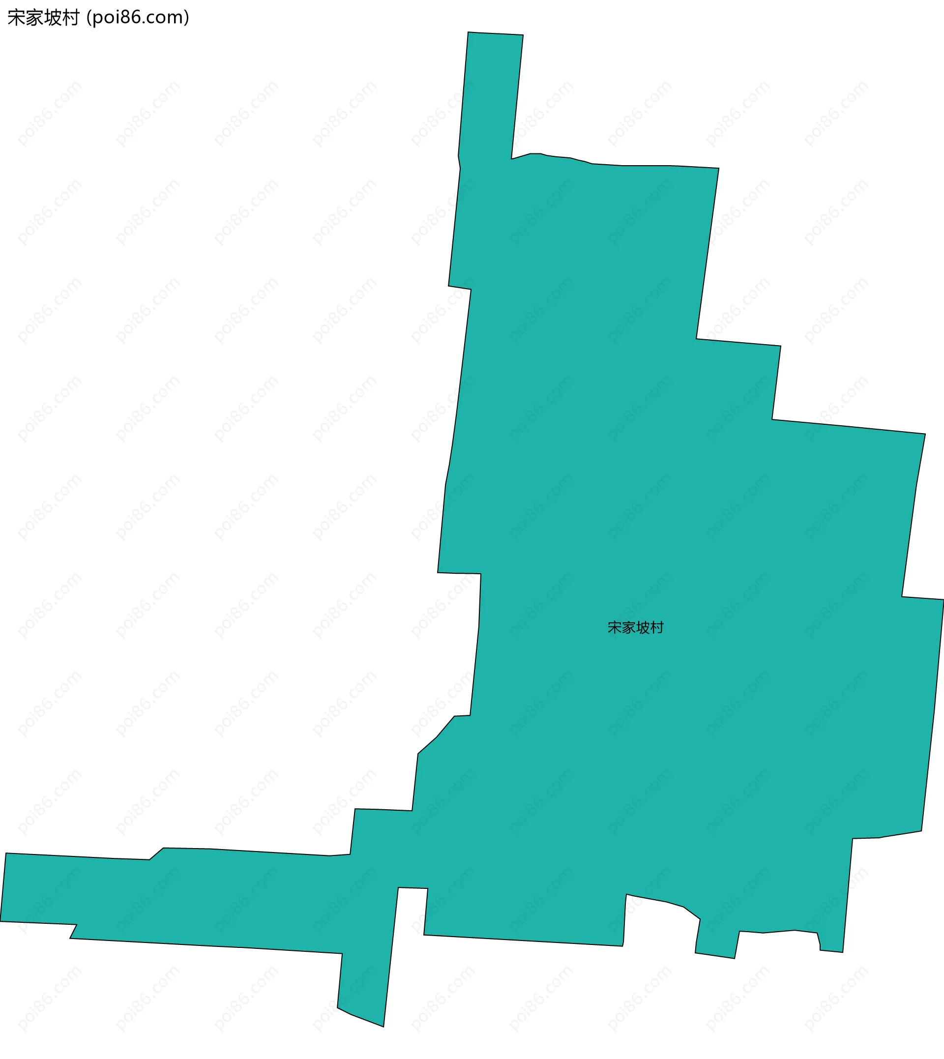 宋家坡村边界地图