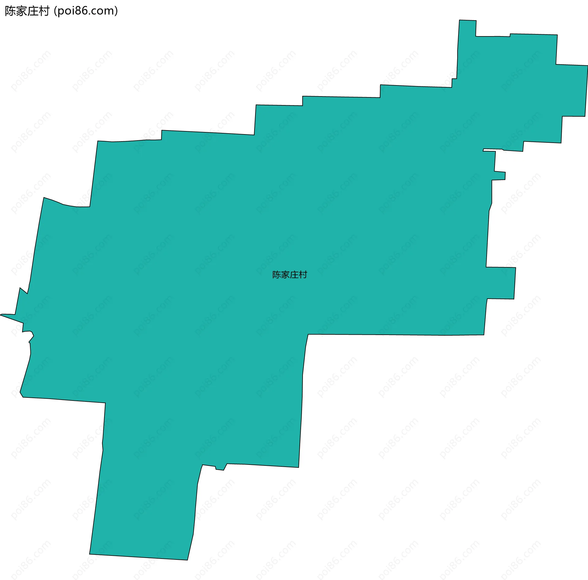 陈家庄村边界地图