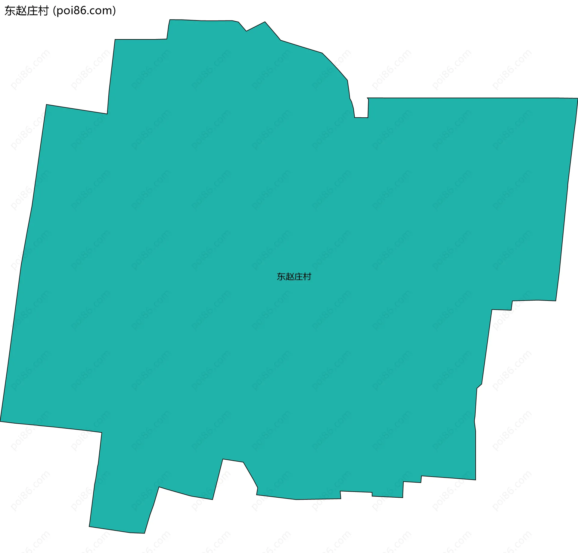 东赵庄村边界地图
