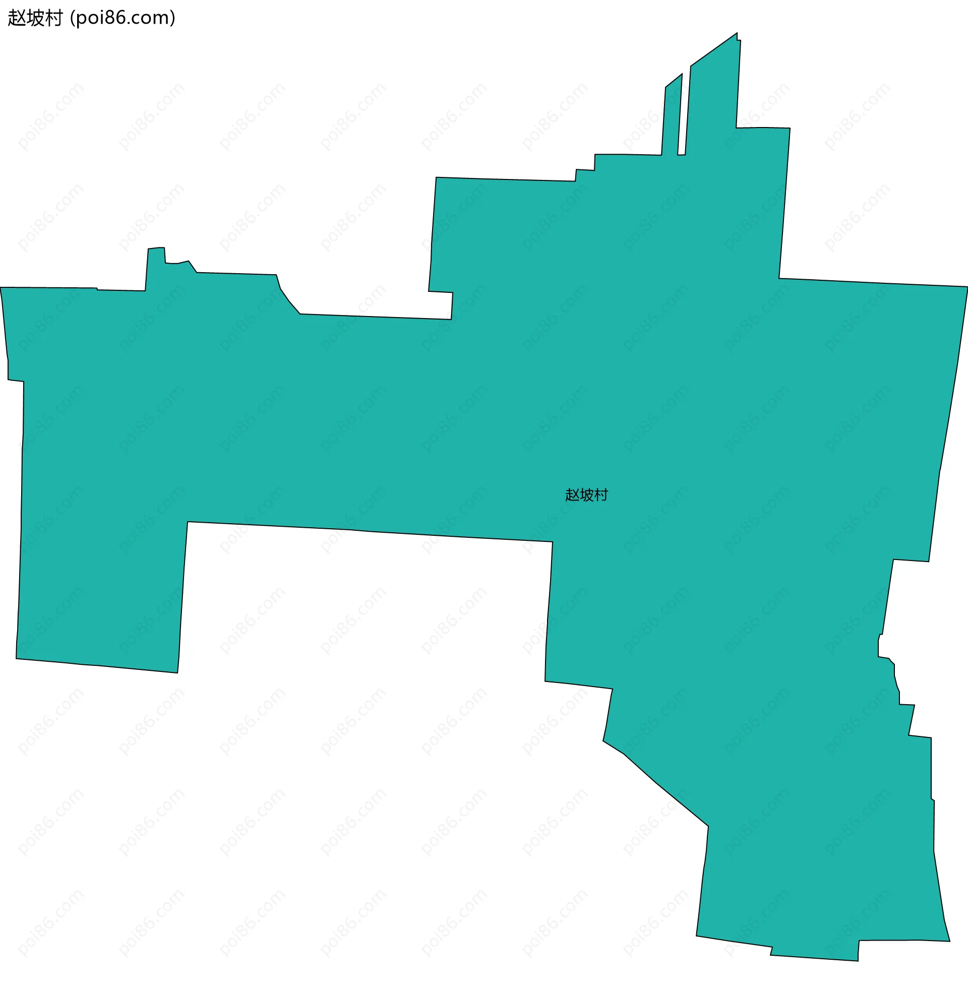 赵坡村边界地图