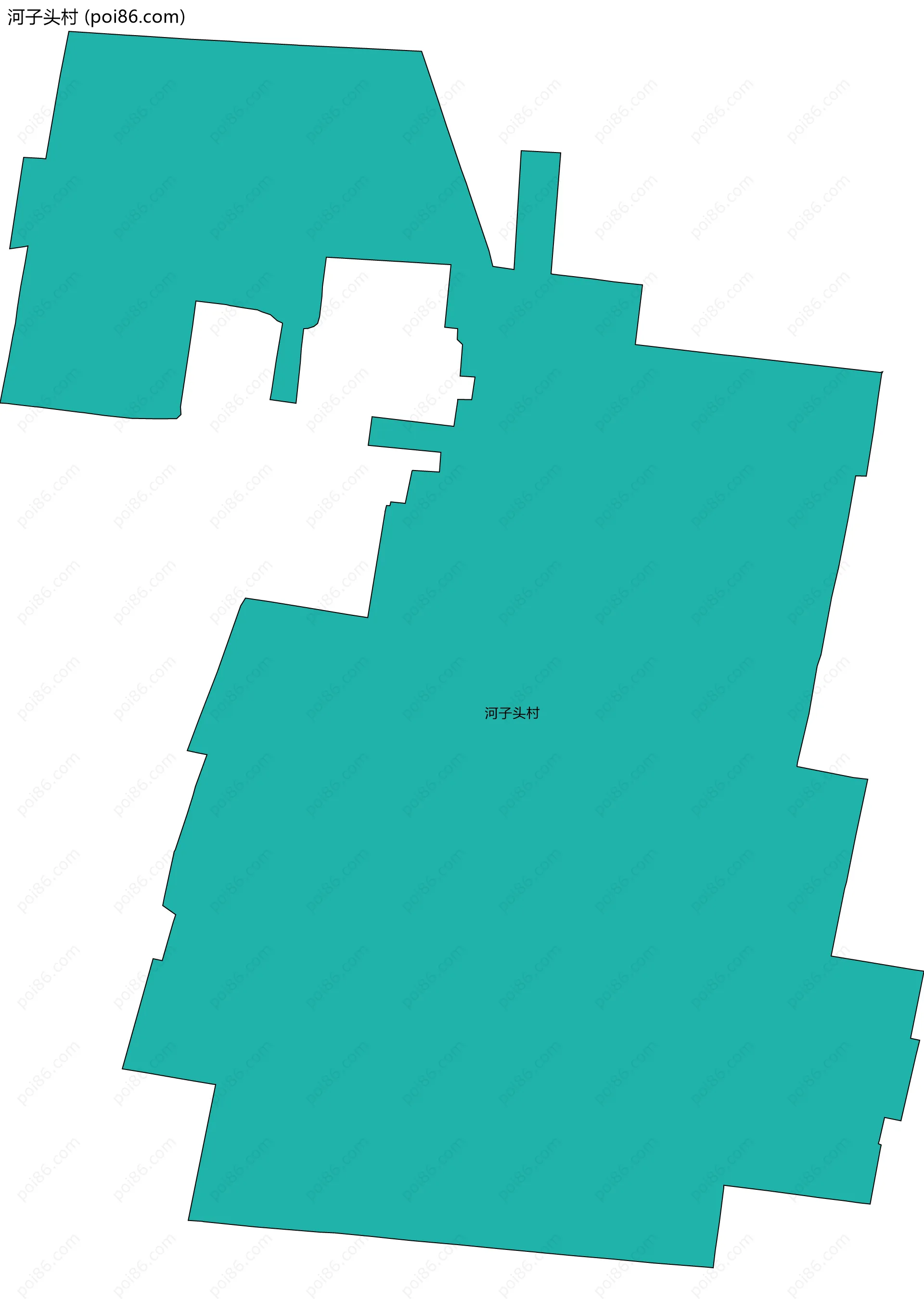 河子头村边界地图