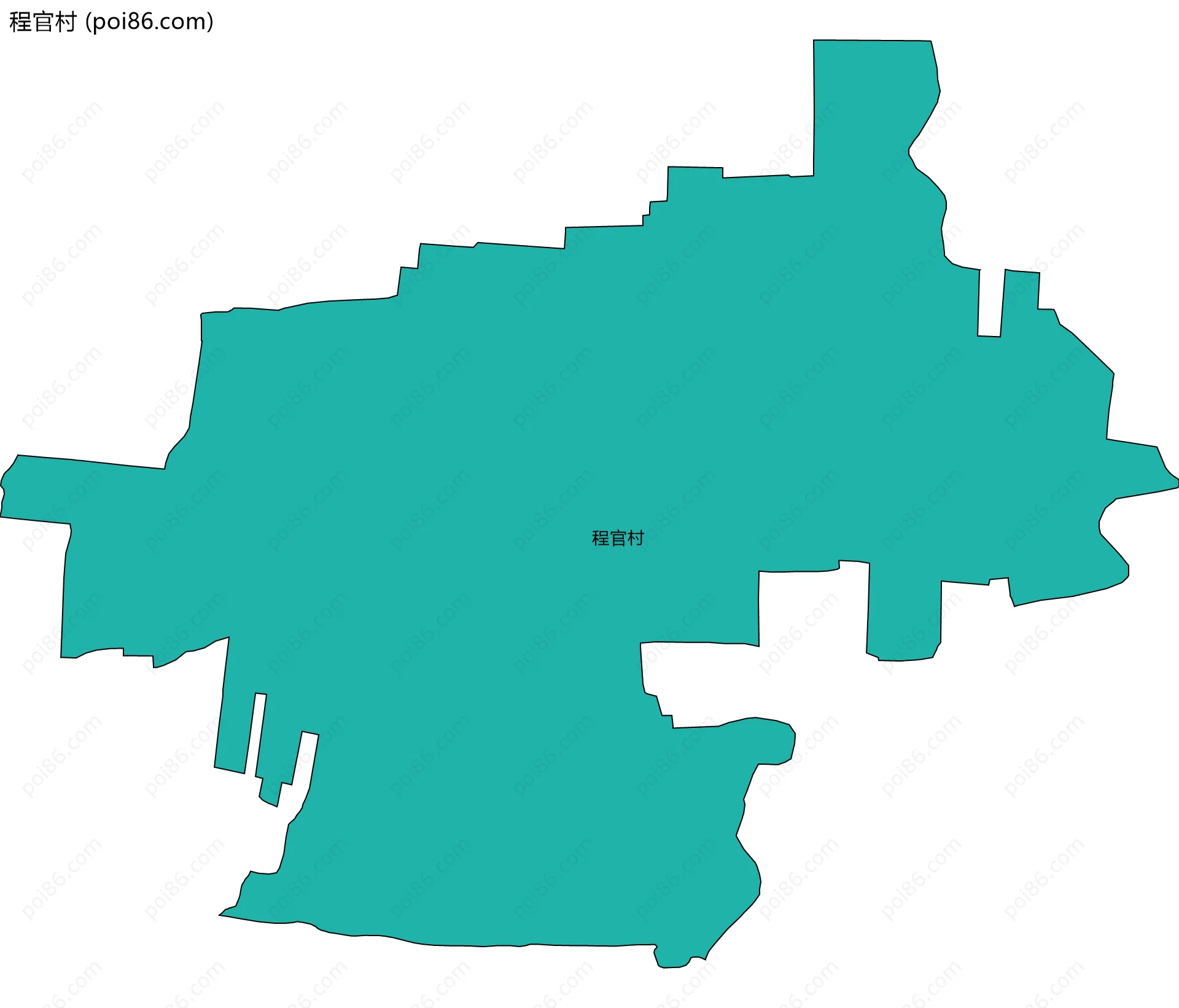 程官村边界地图