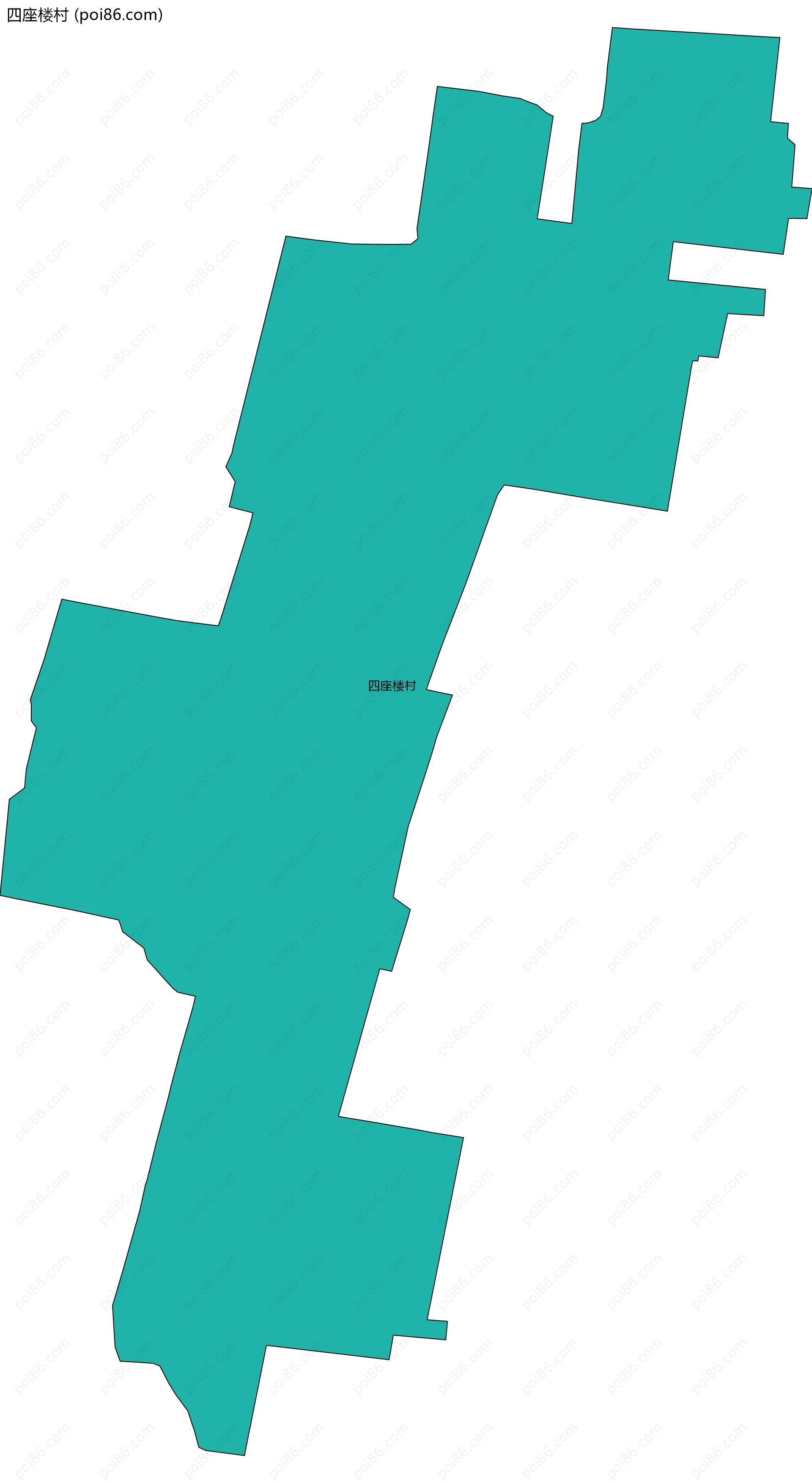 四座楼村边界地图