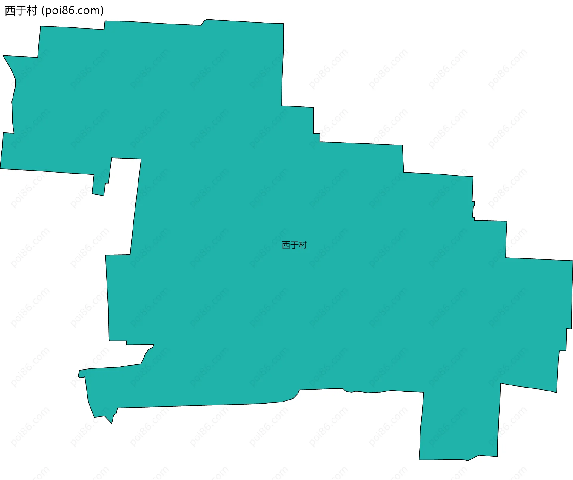 西于村边界地图