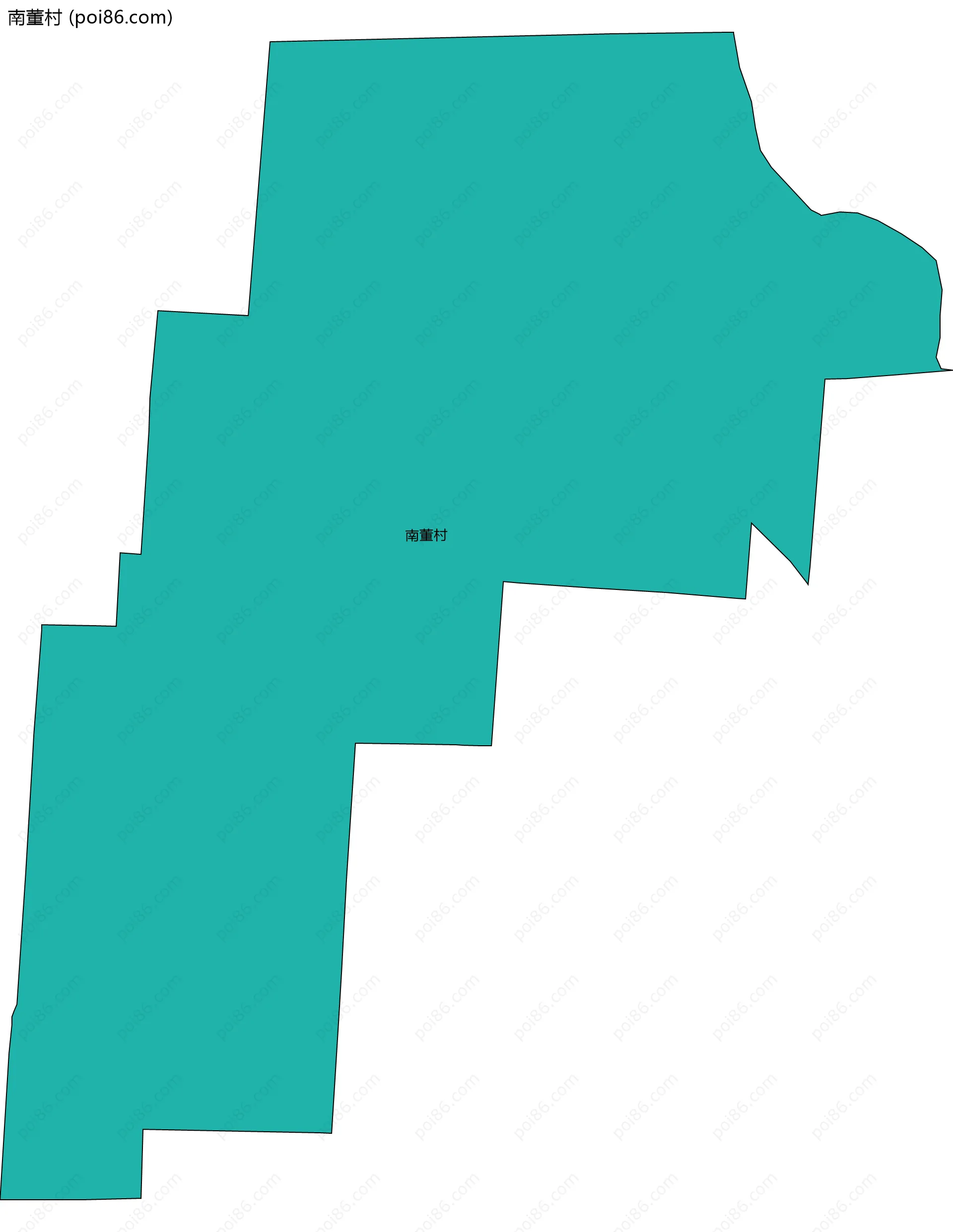 南董村边界地图