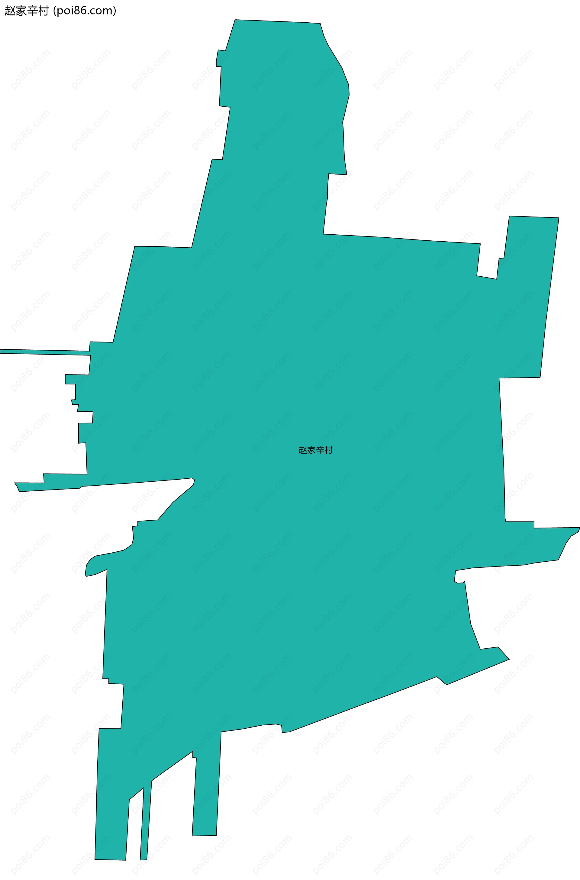 赵家辛村边界地图