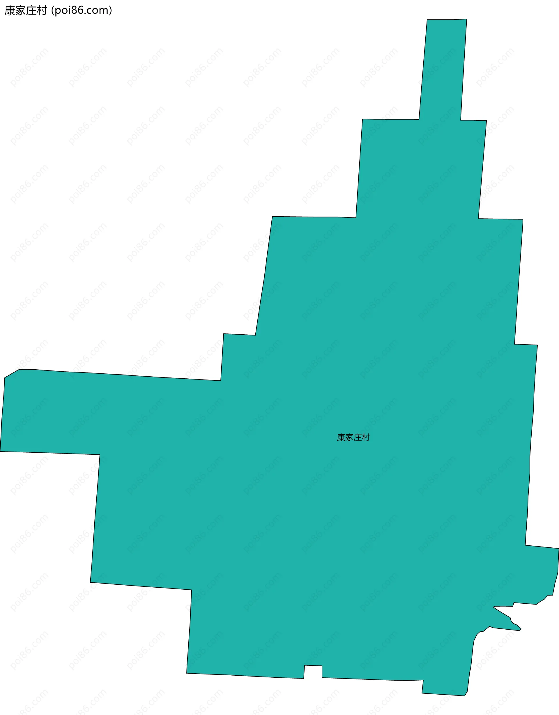康家庄村边界地图