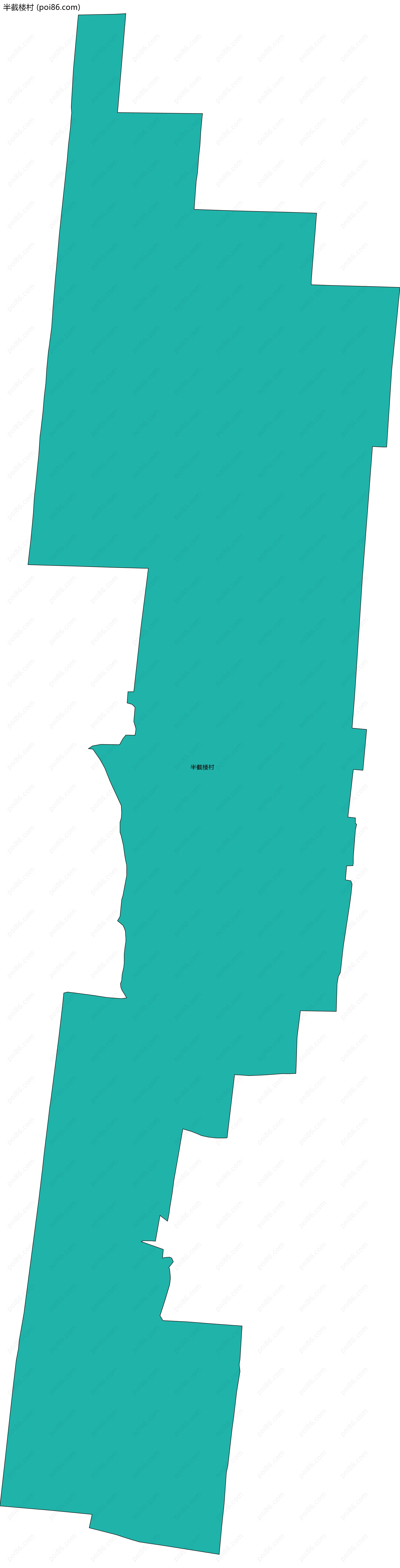 半截楼村边界地图
