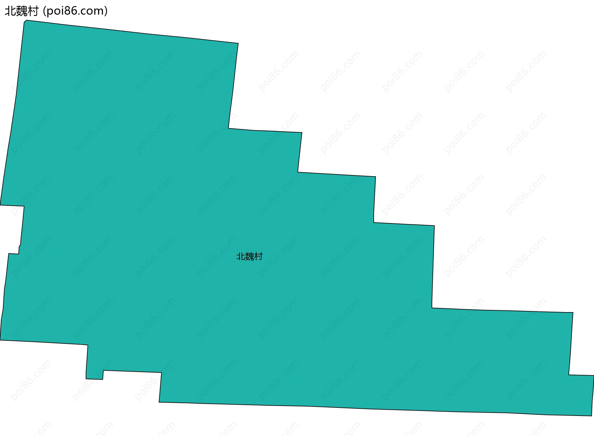 北魏村边界地图