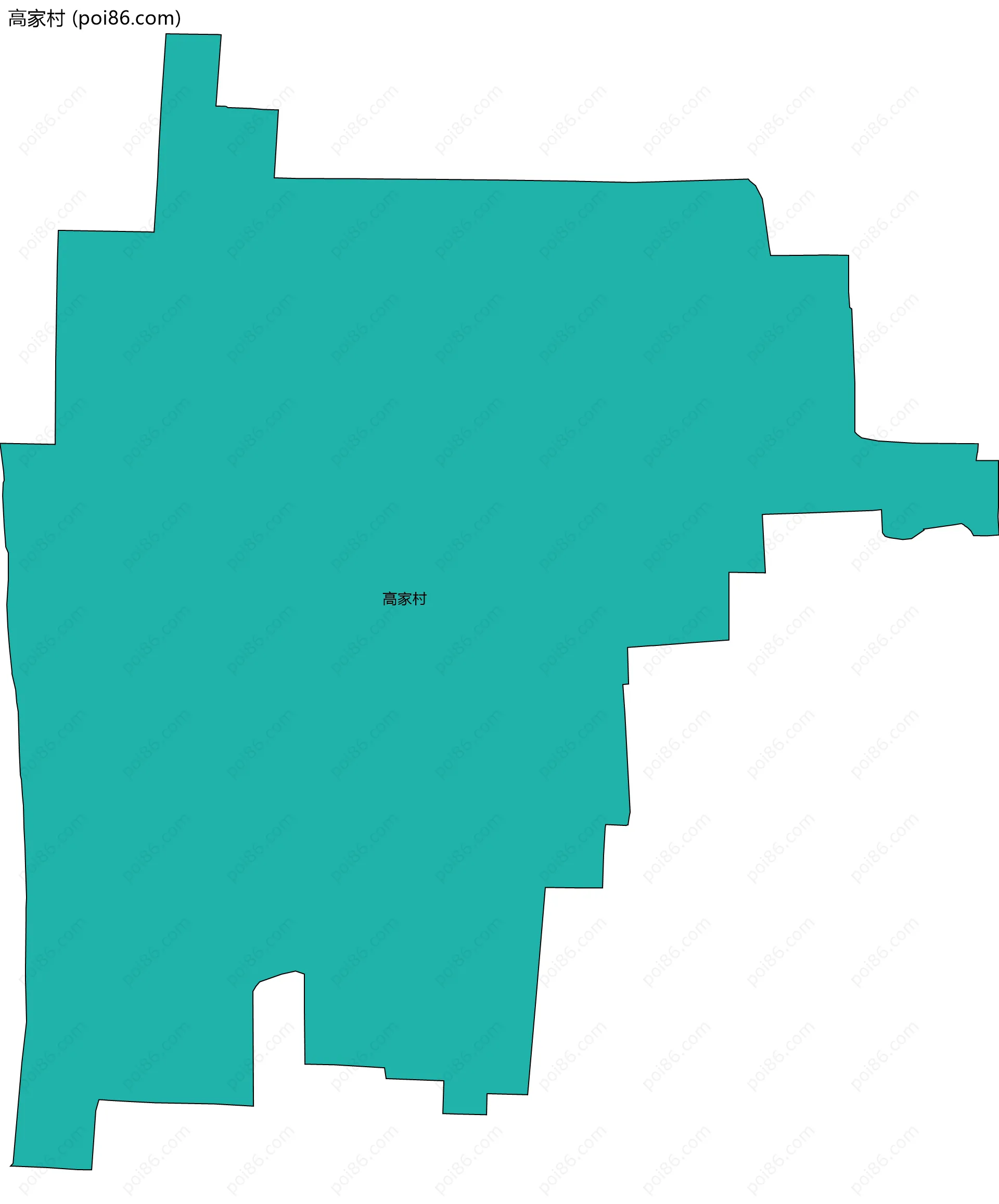 高家村边界地图