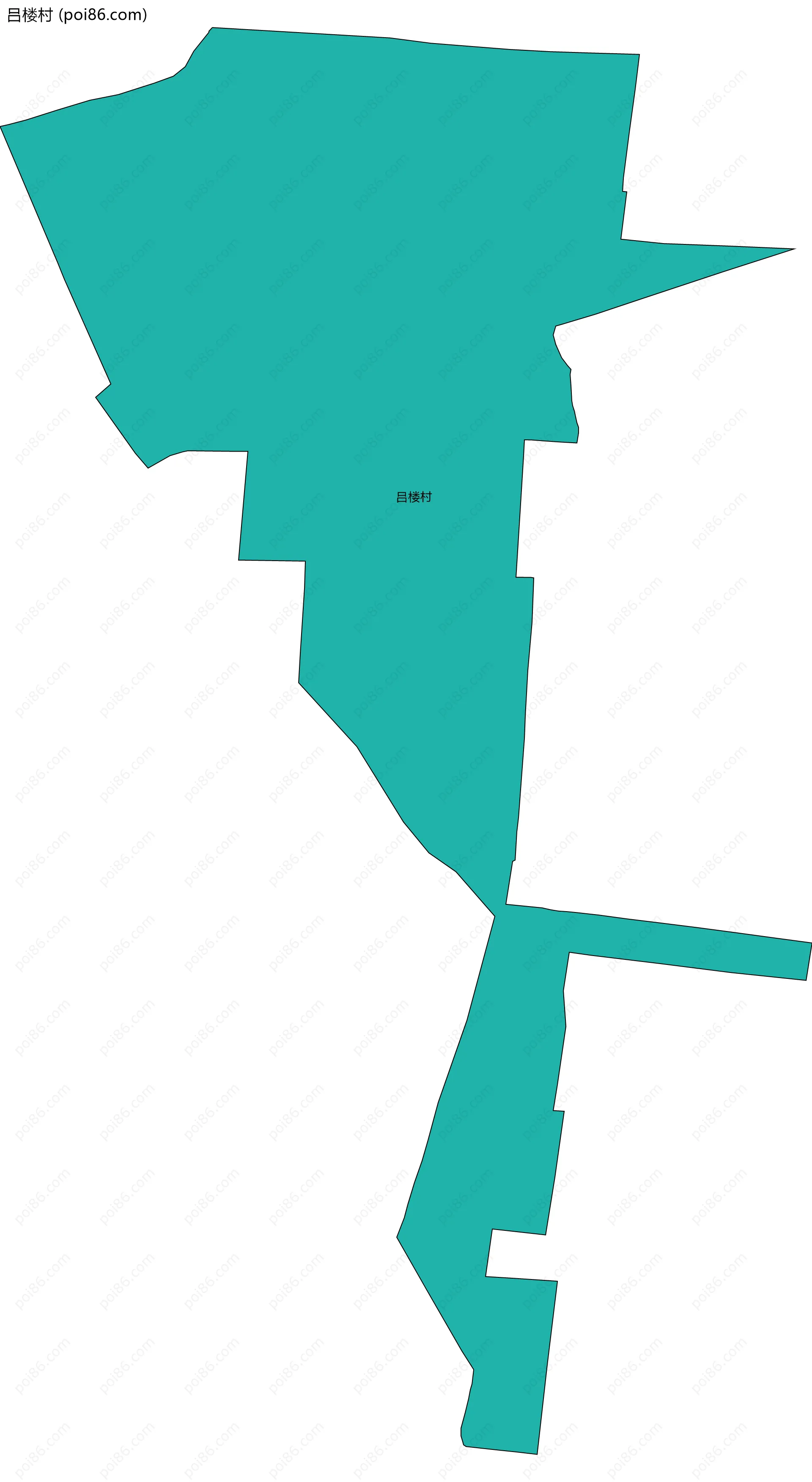 吕楼村边界地图