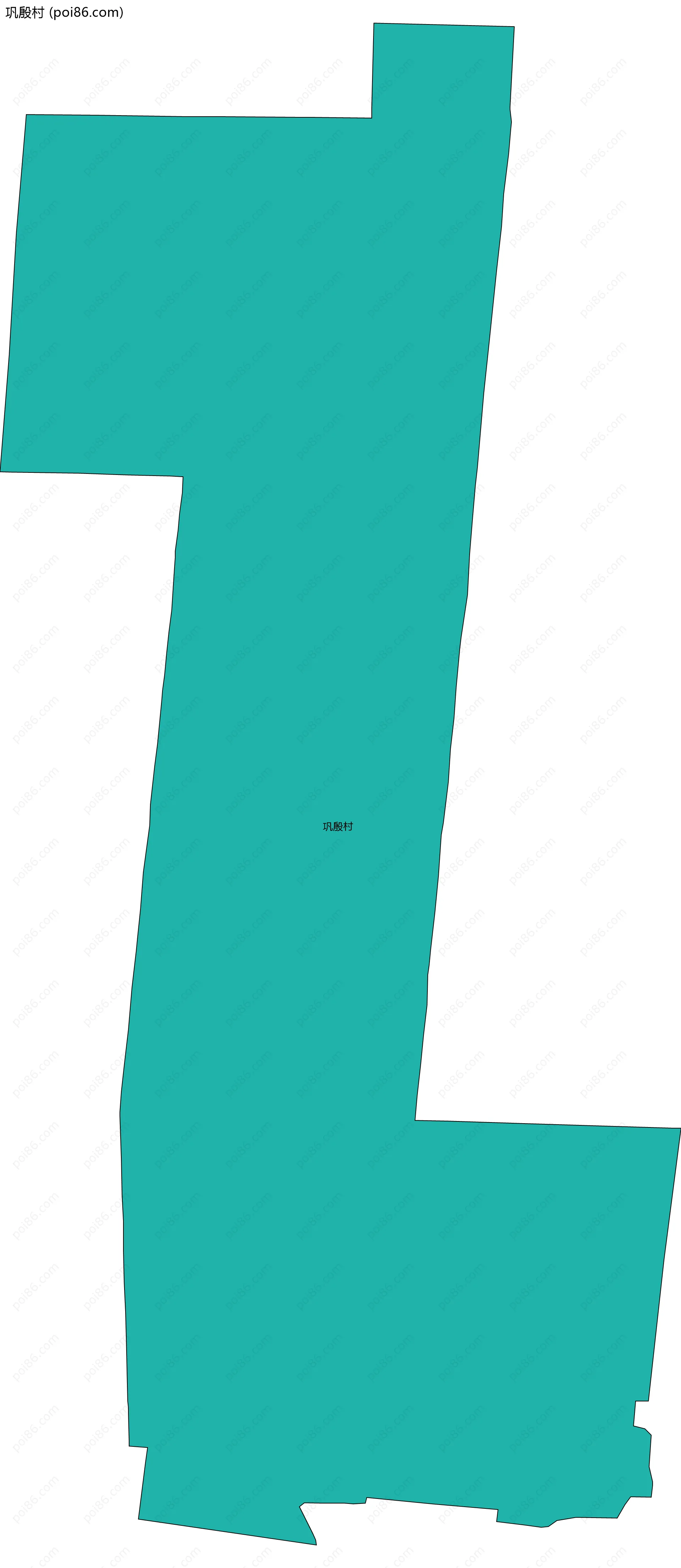 巩殷村边界地图