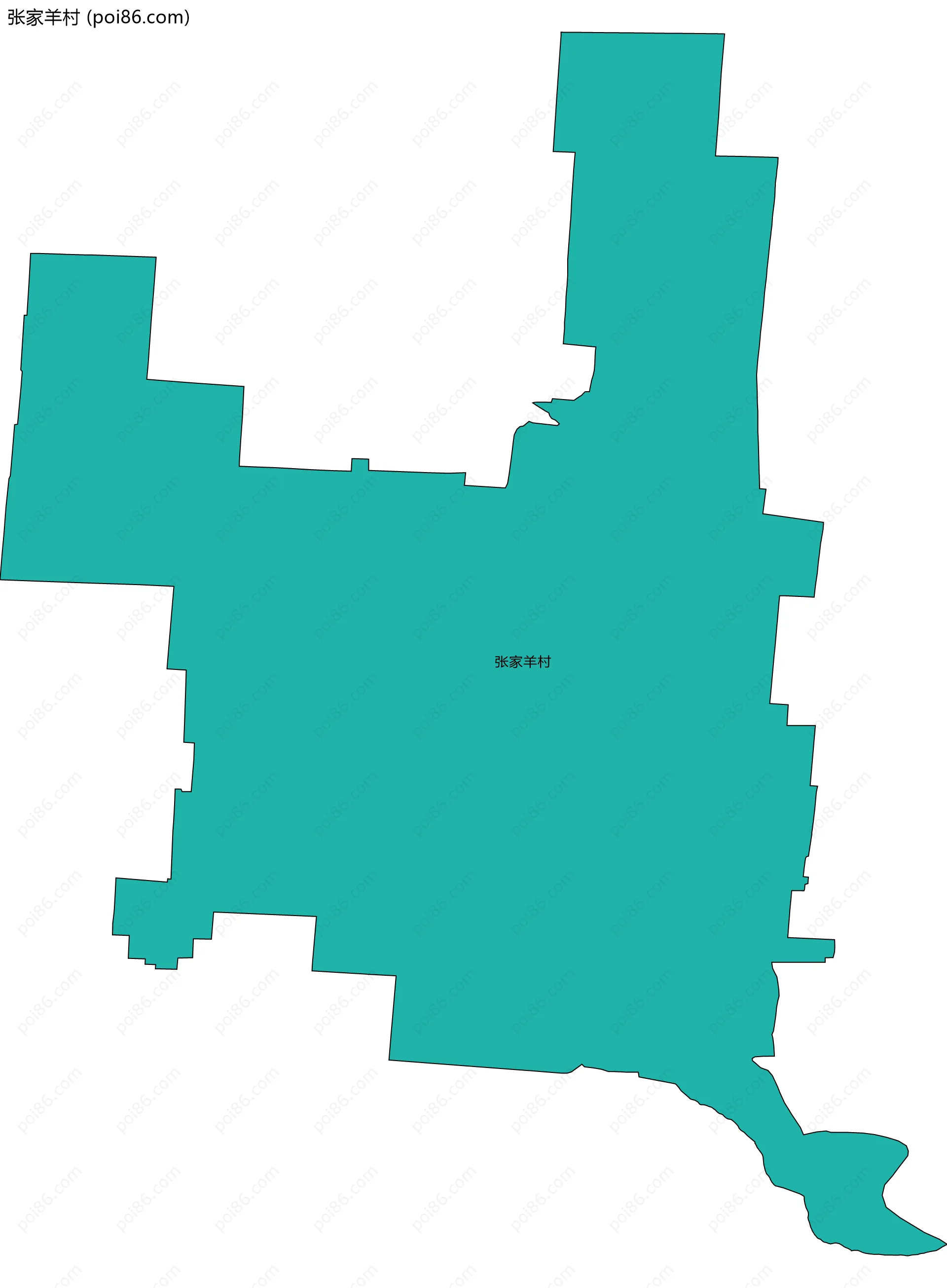张家羊村边界地图