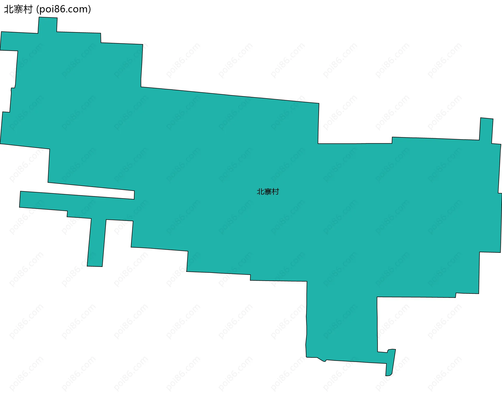北寨村边界地图