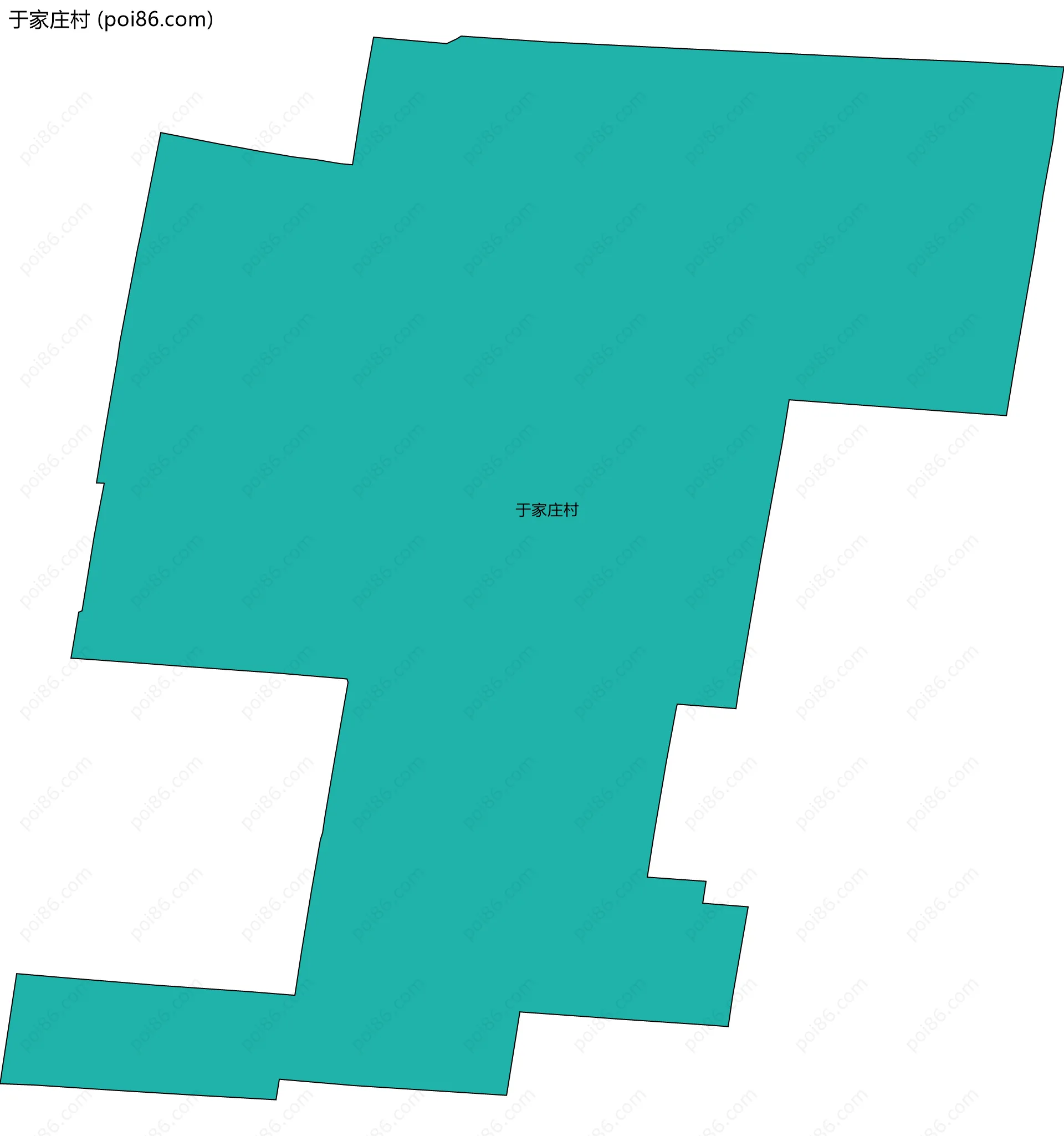 于家庄村边界地图
