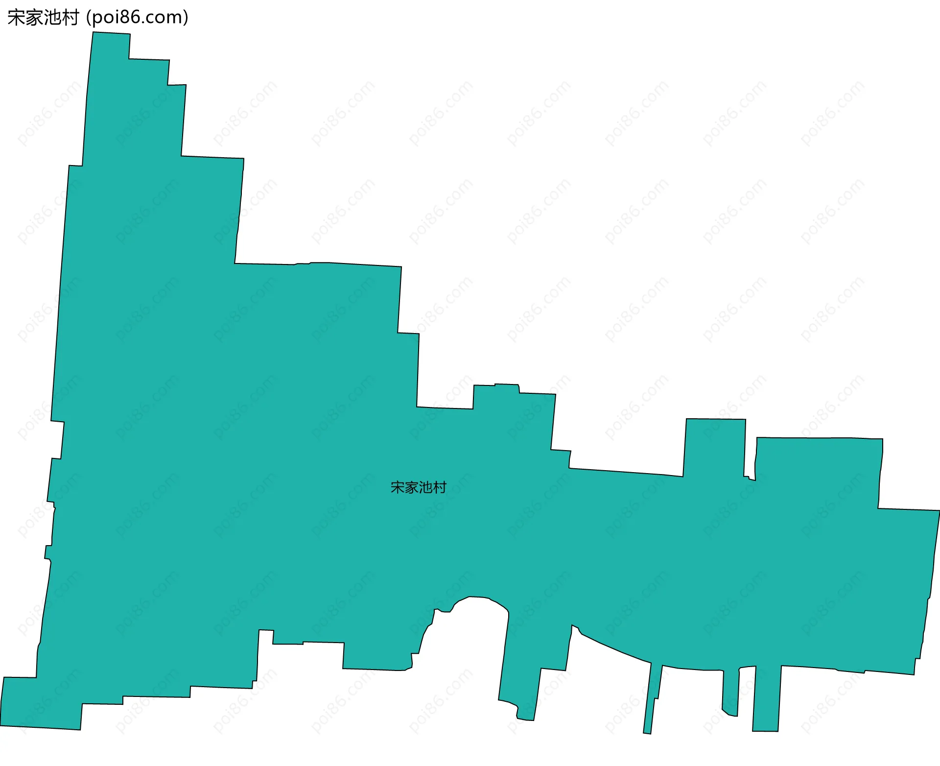 宋家池村边界地图