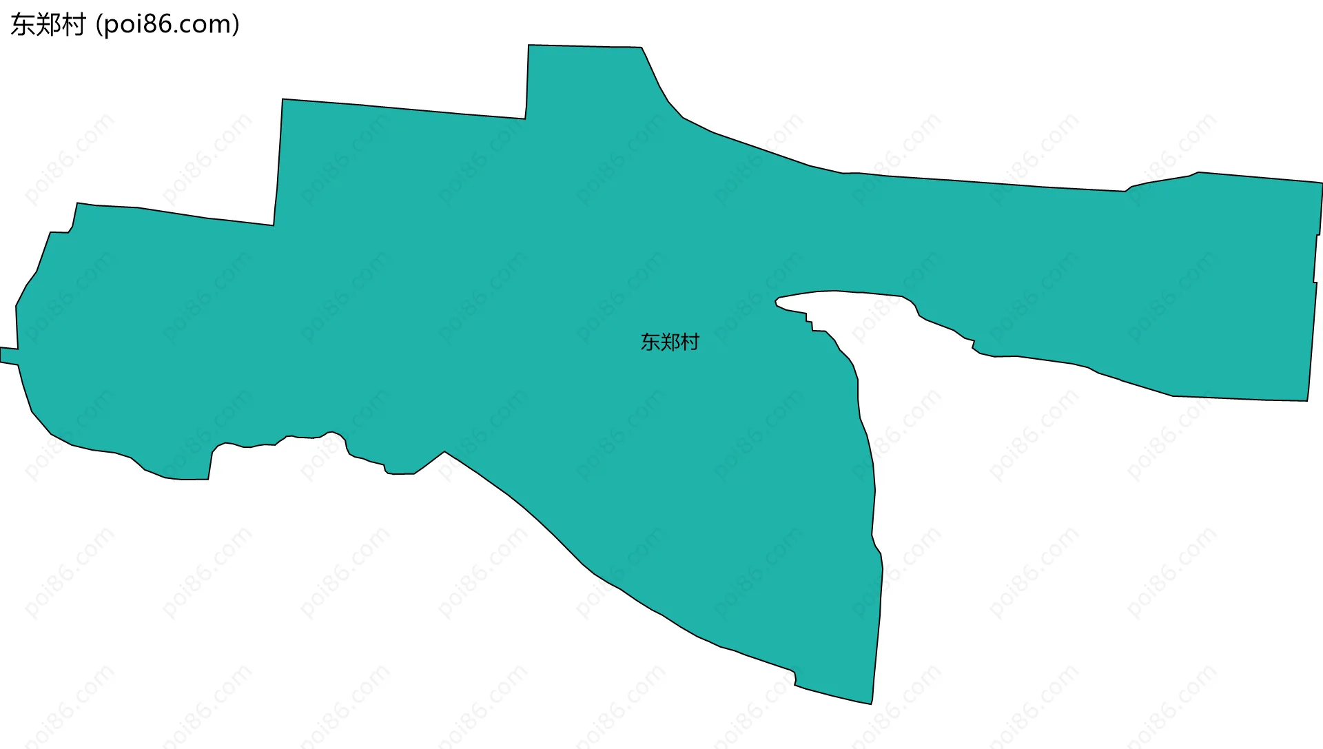 东郑村边界地图