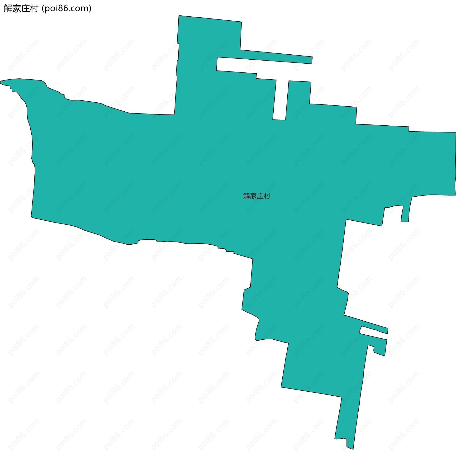 解家庄村边界地图