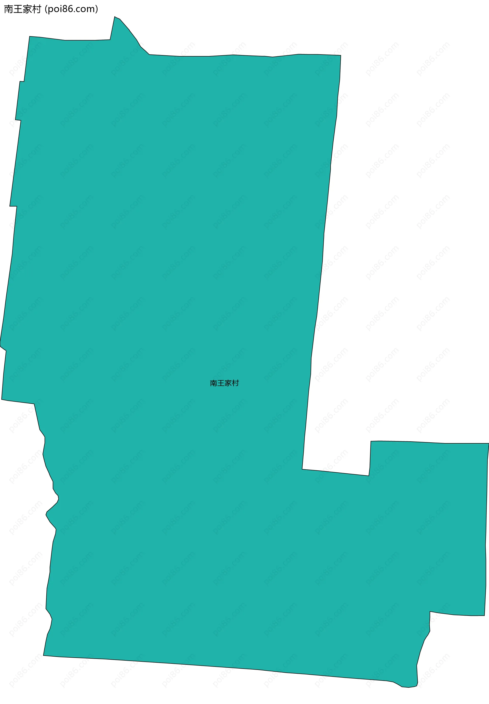 南王家村边界地图
