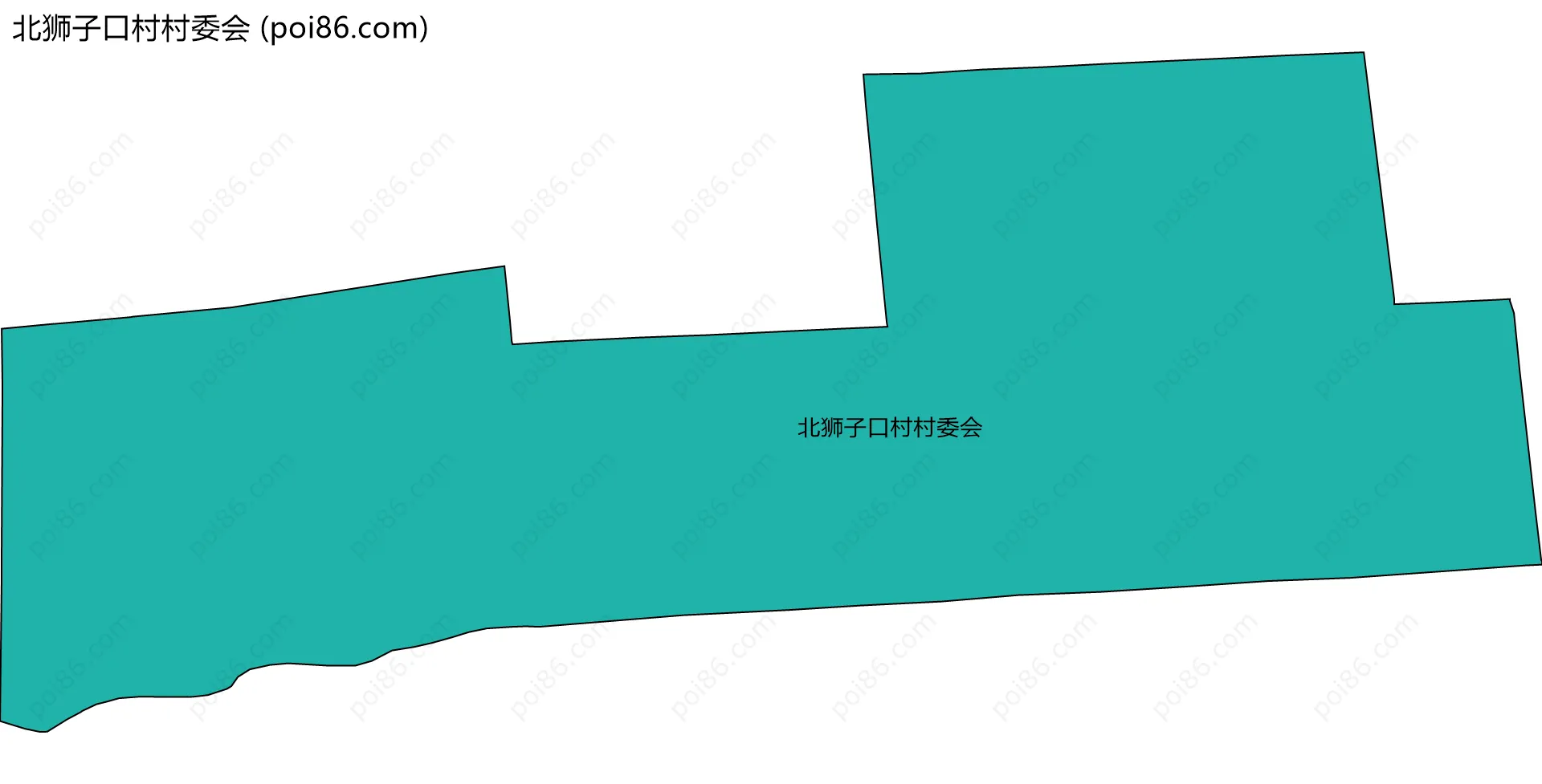 北狮子口村村委会边界地图