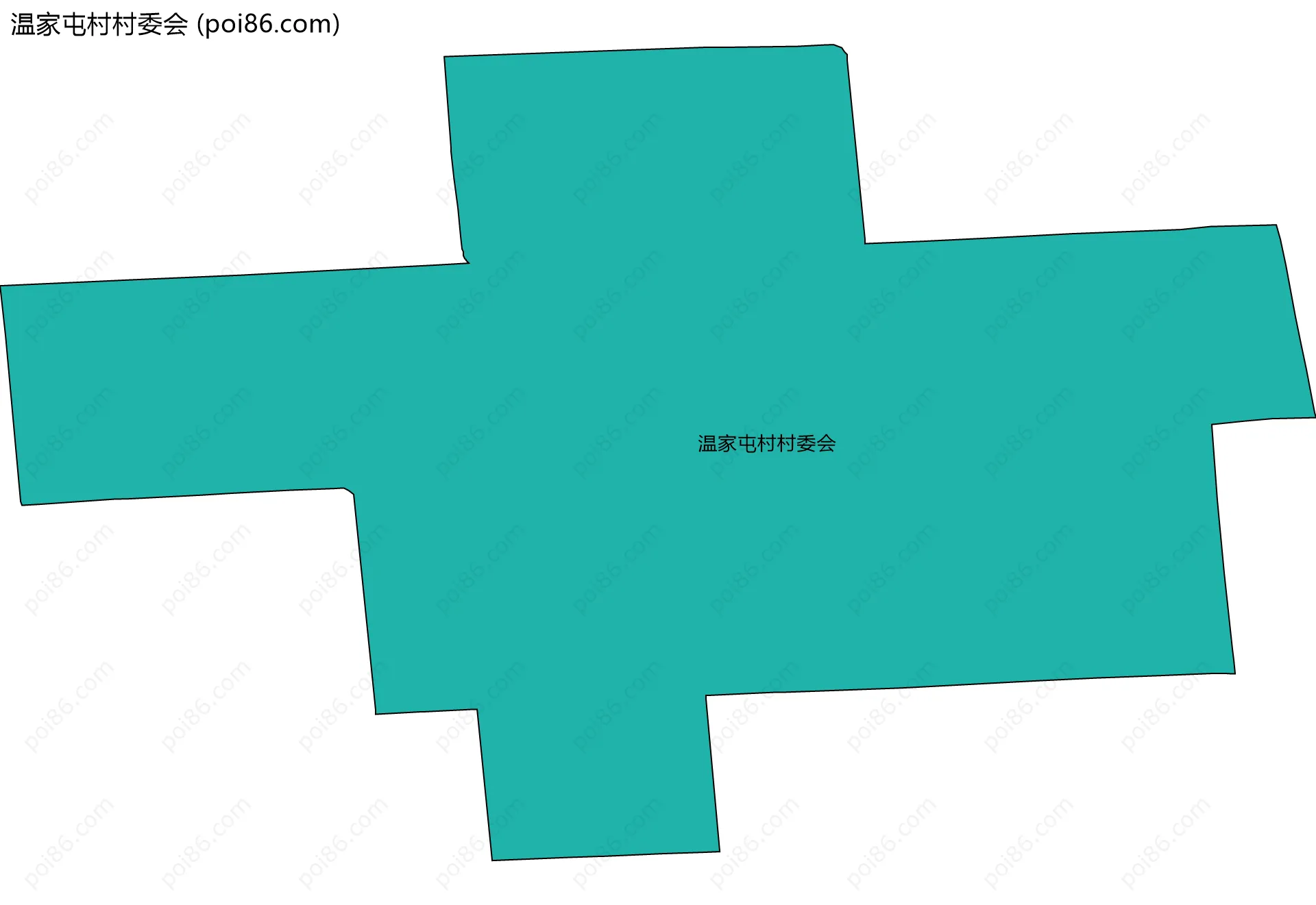 温家屯村村委会边界地图