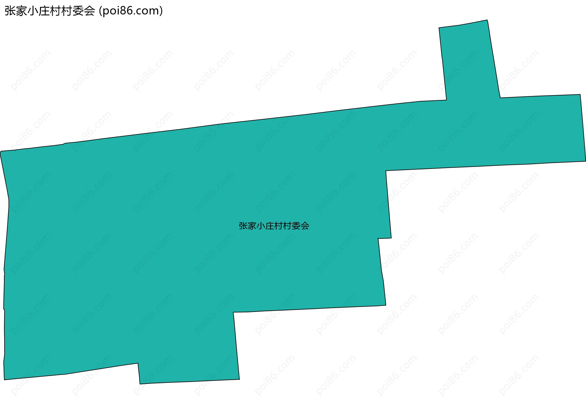 张家小庄村村委会边界地图
