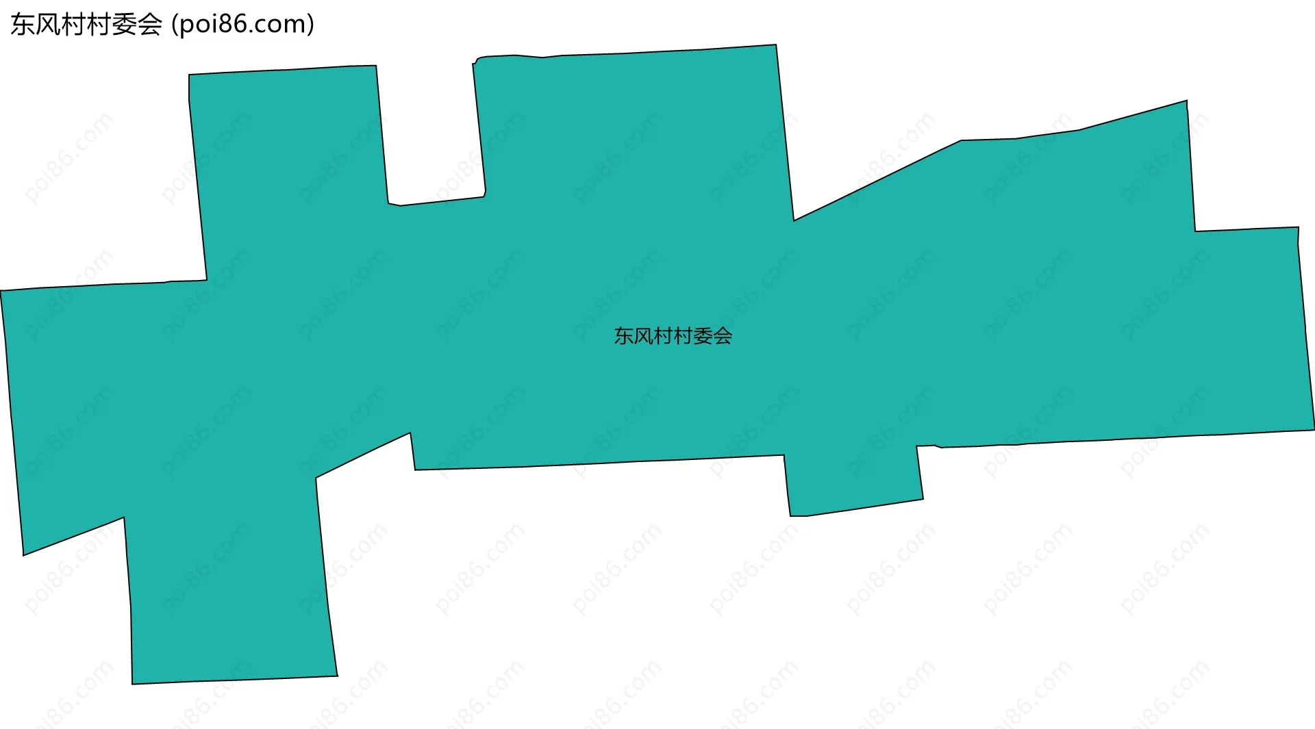 东风村村委会边界地图