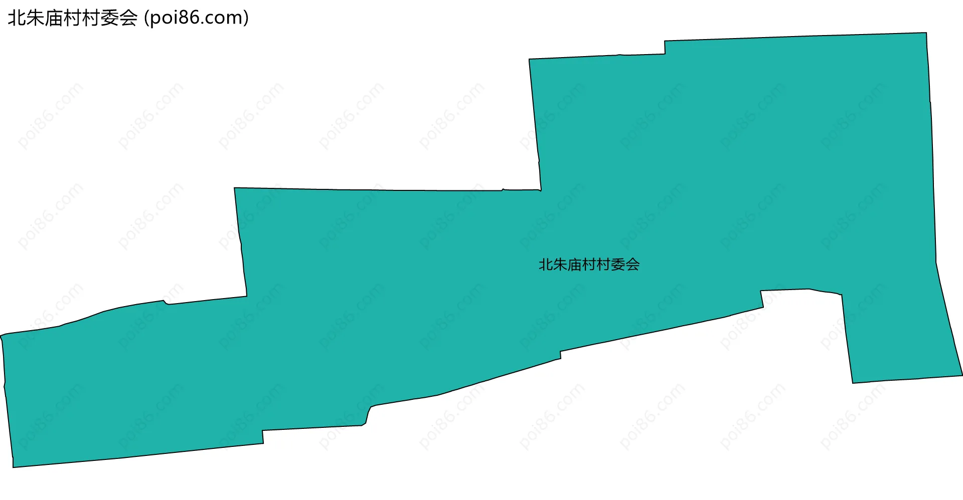 北朱庙村村委会边界地图