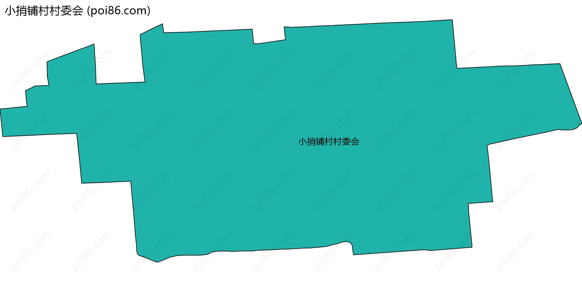 小捎铺村村委会边界地图