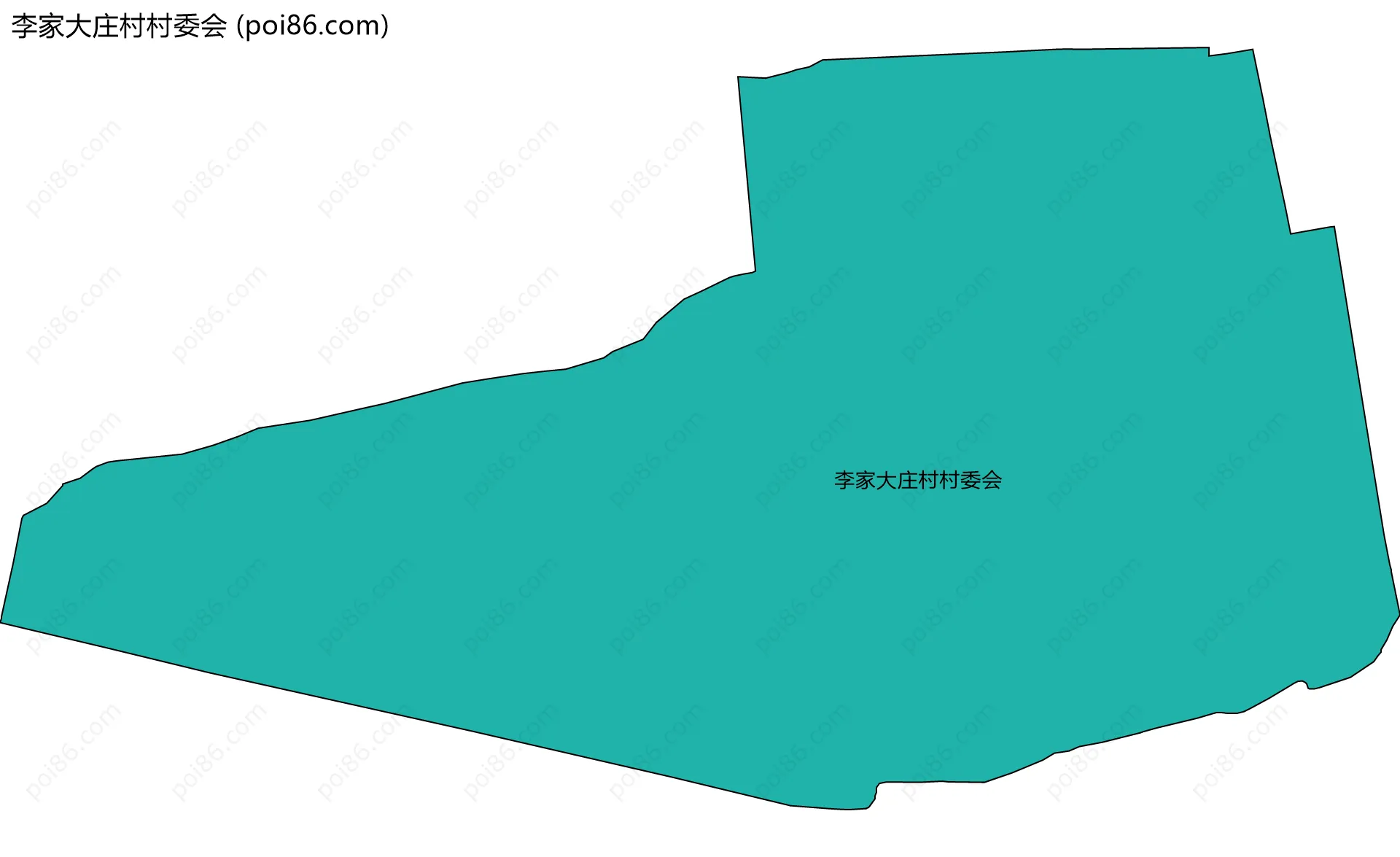 李家大庄村村委会边界地图