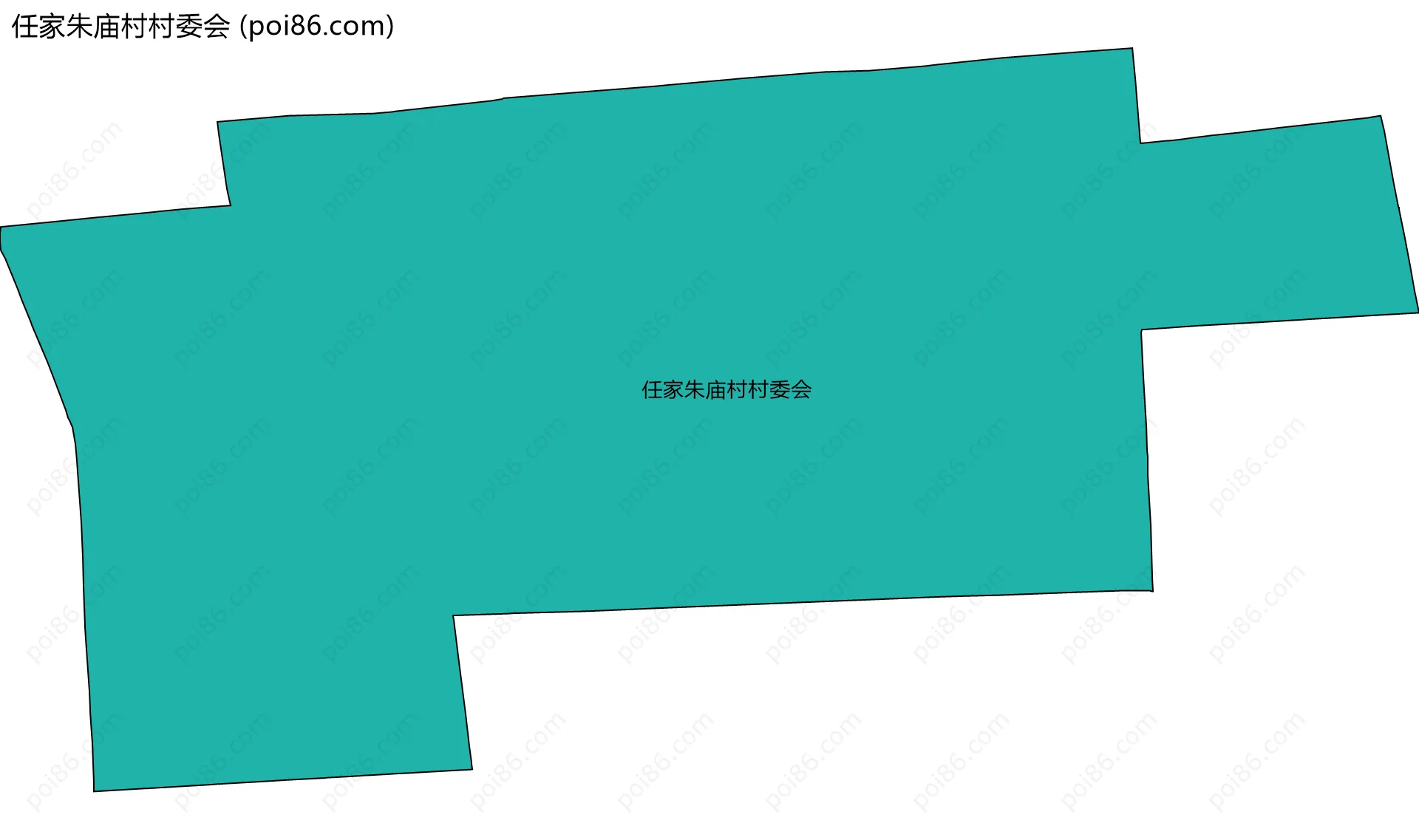 任家朱庙村村委会边界地图