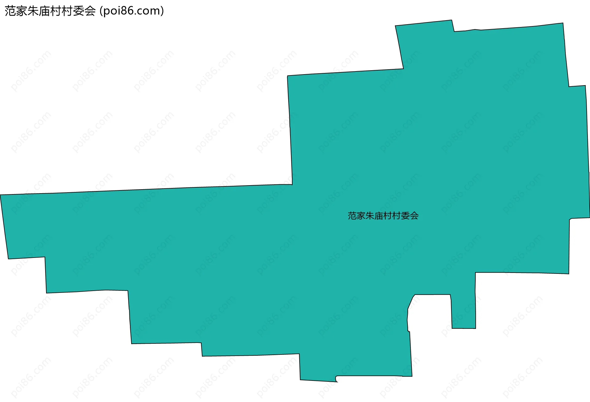 范家朱庙村村委会边界地图
