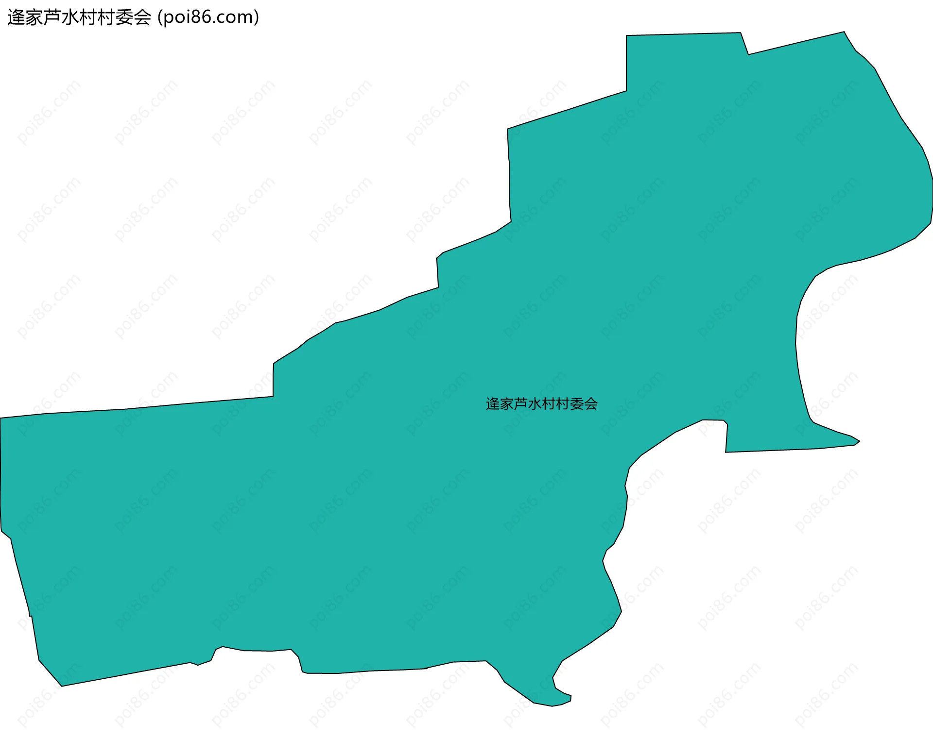 逄家芦水村村委会边界地图