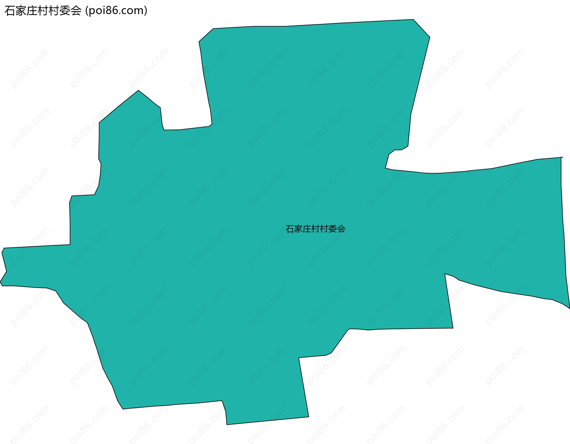 石家庄村村委会边界地图