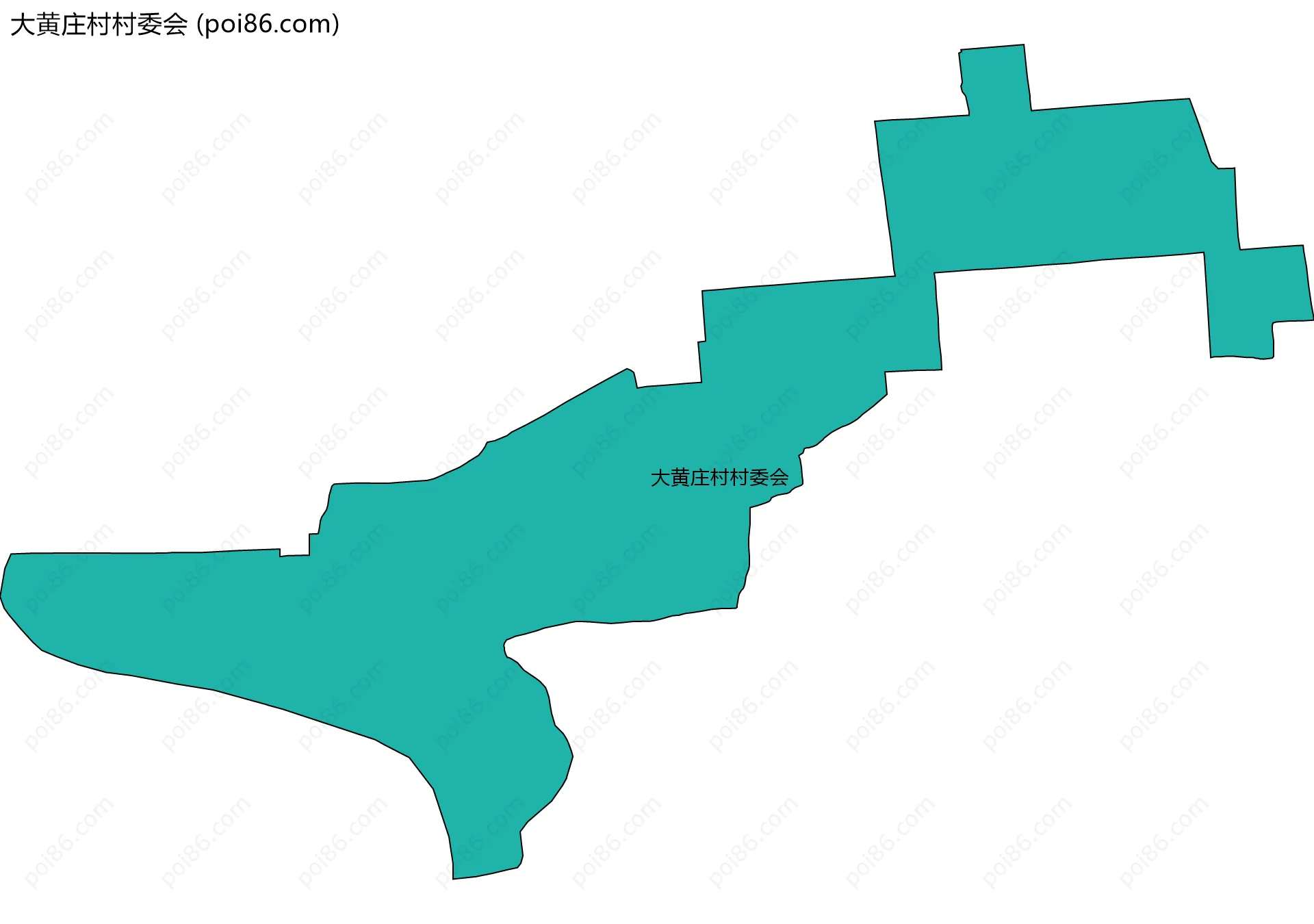 大黄庄村村委会边界地图