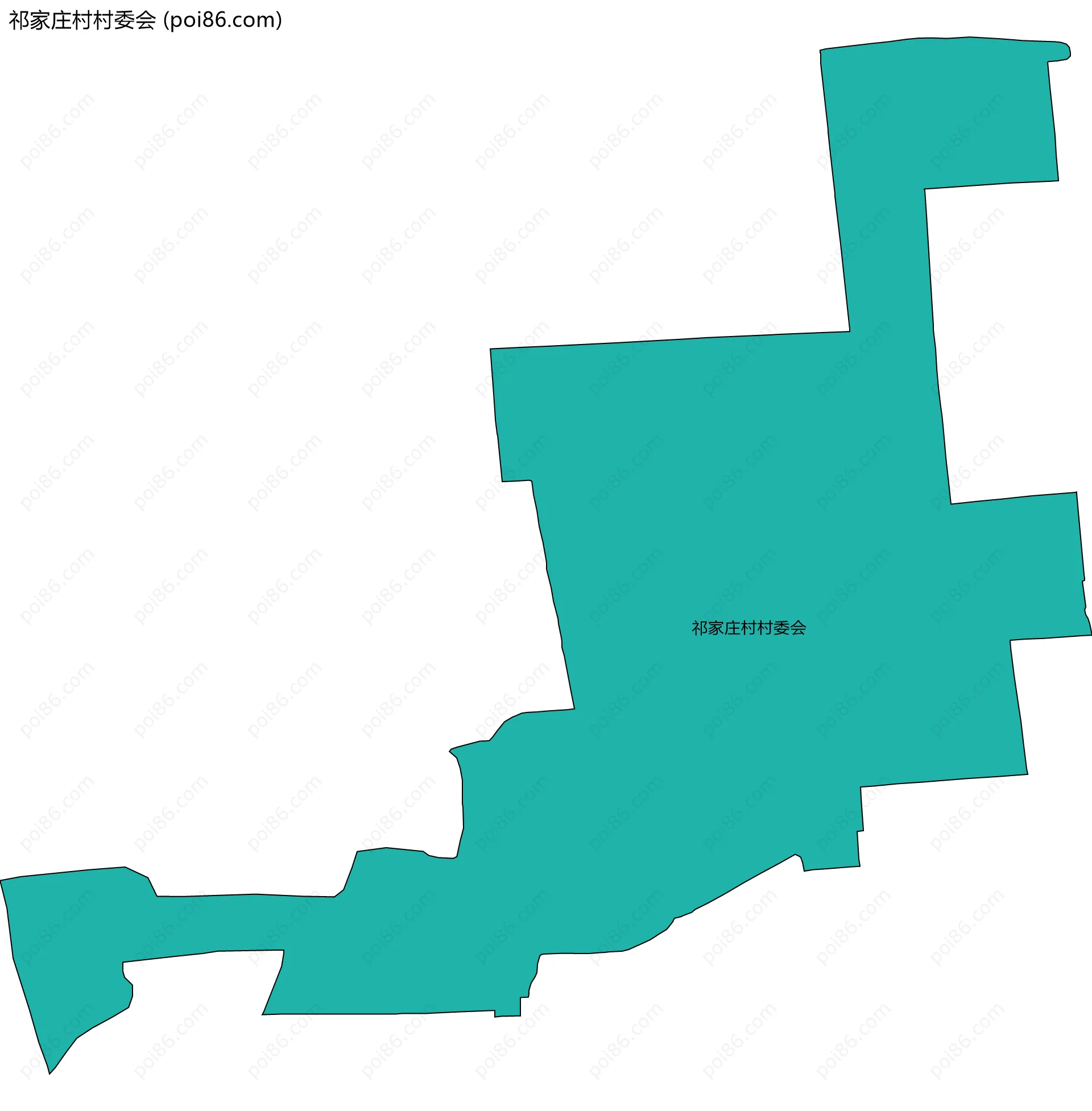 祁家庄村村委会边界地图